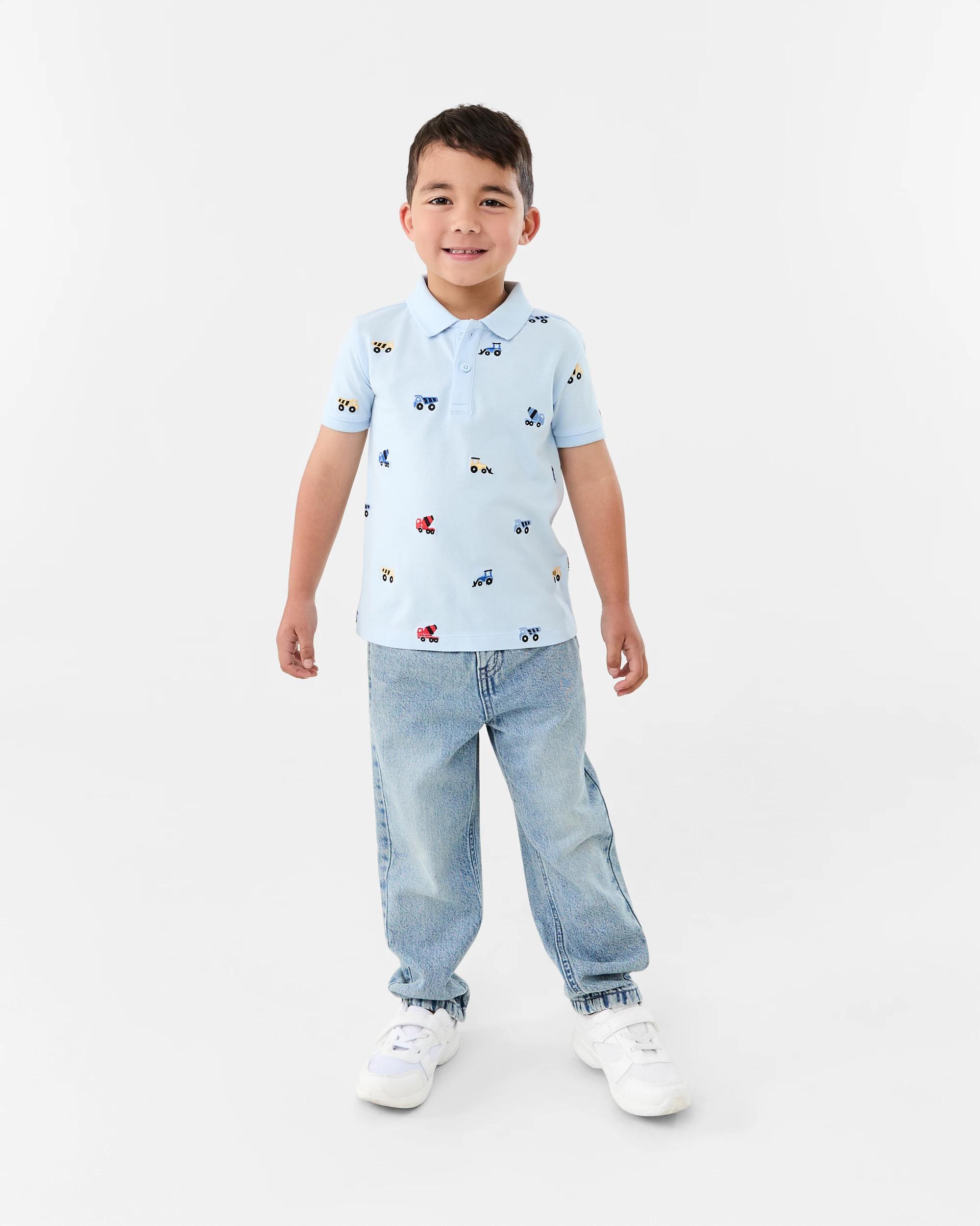 6 Embroidery Polo T-shirt Blu Digger, 6 of 7