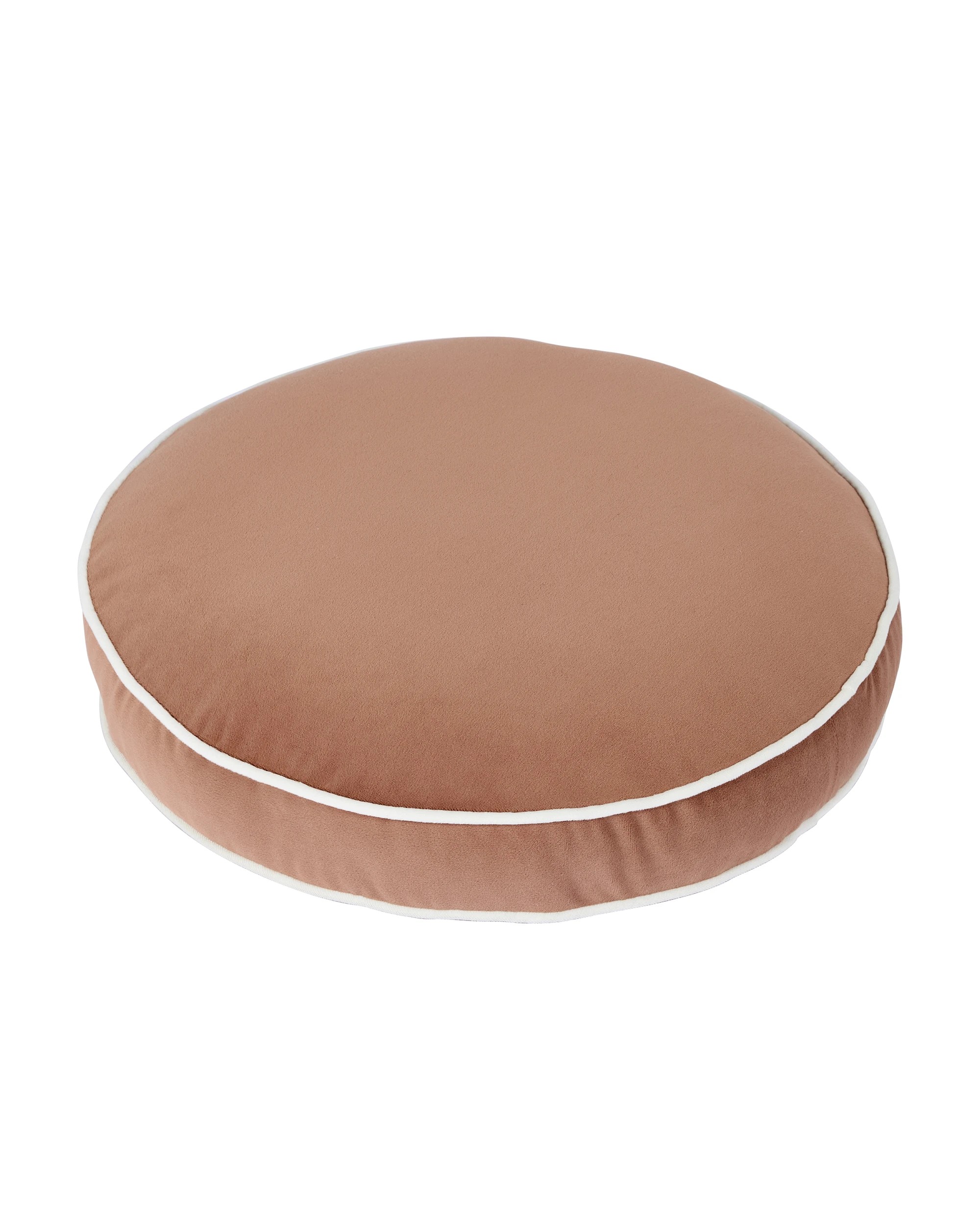 2 40cm Velvet Round Cushion - Mocha, 2 of 6