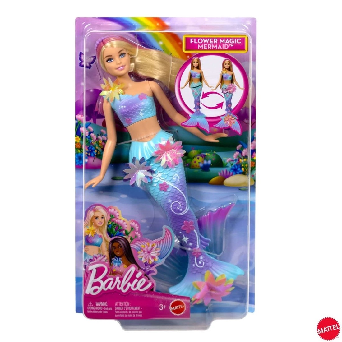 1 Barbie Flower Magic Mermaid Toy Doll, 1 of 6