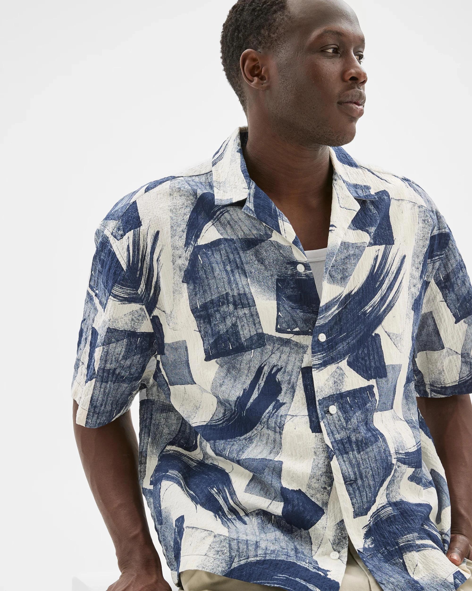 7 Australian Cotton Rich Party Shirt - Commons BLUE, 7 of 8