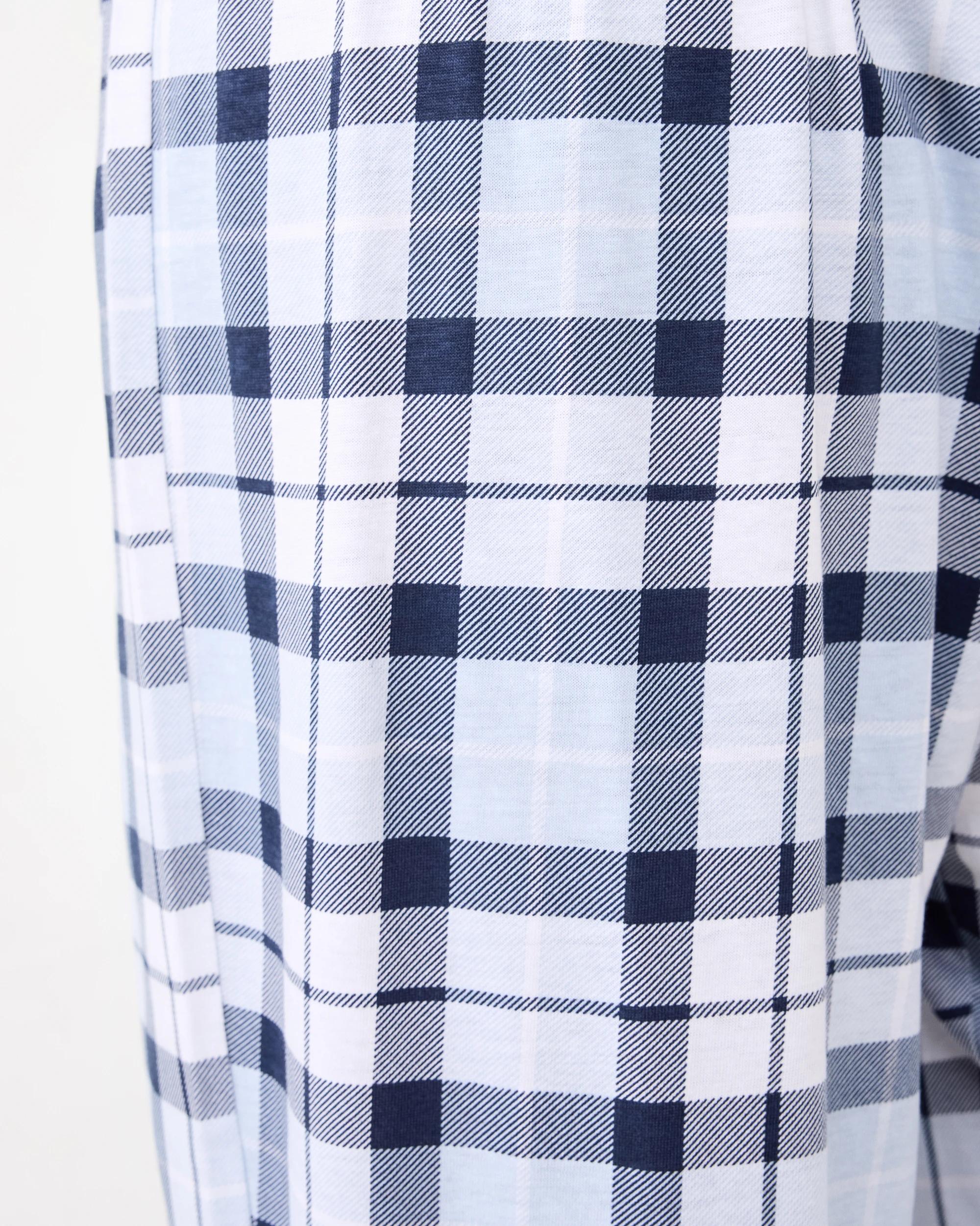 8 Short Sleeve Print Long Pants Pyjama Set Wht Pan, 8 of 8