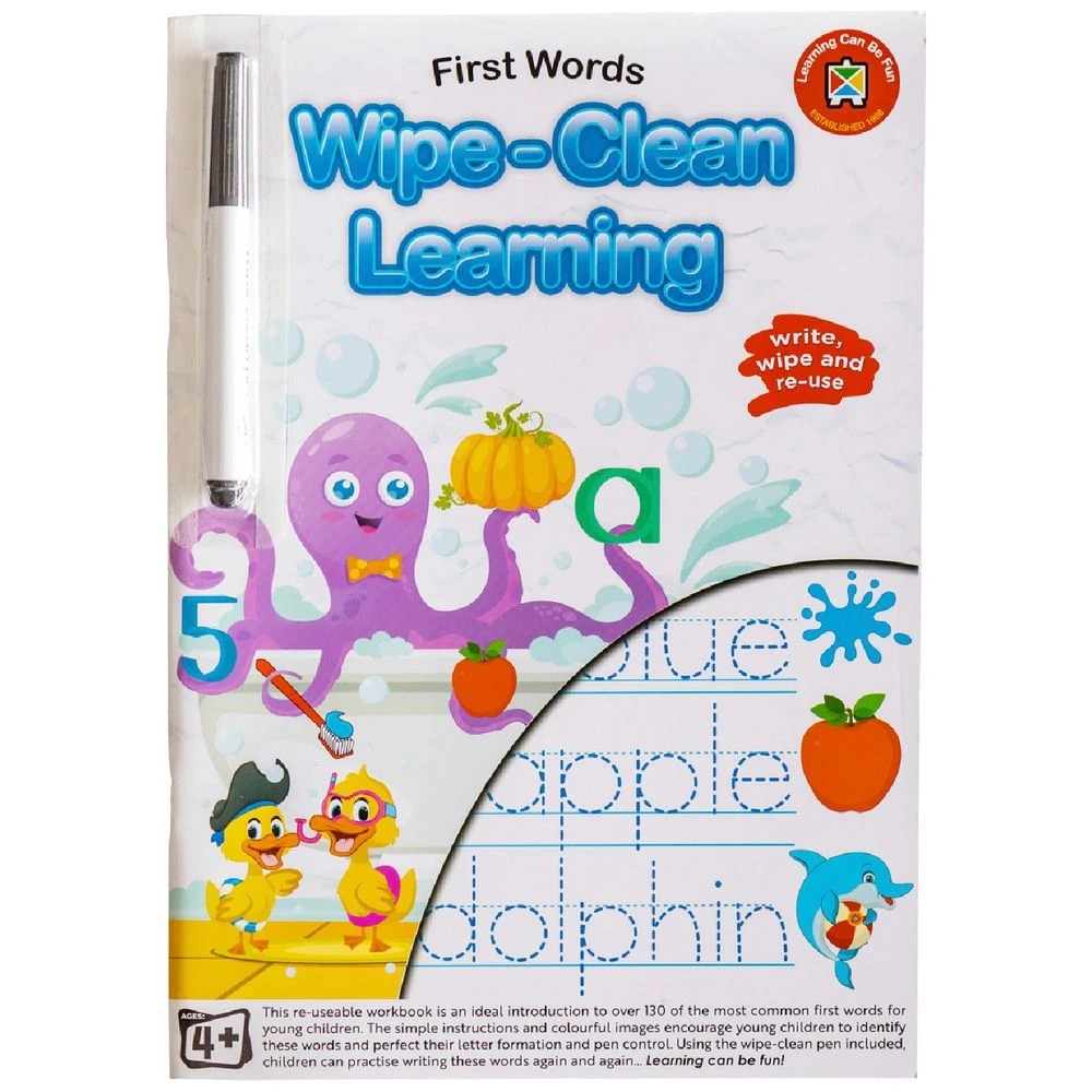 1 Learning Can Be Fun Wipe Clean Learning First Words, 1 of 2