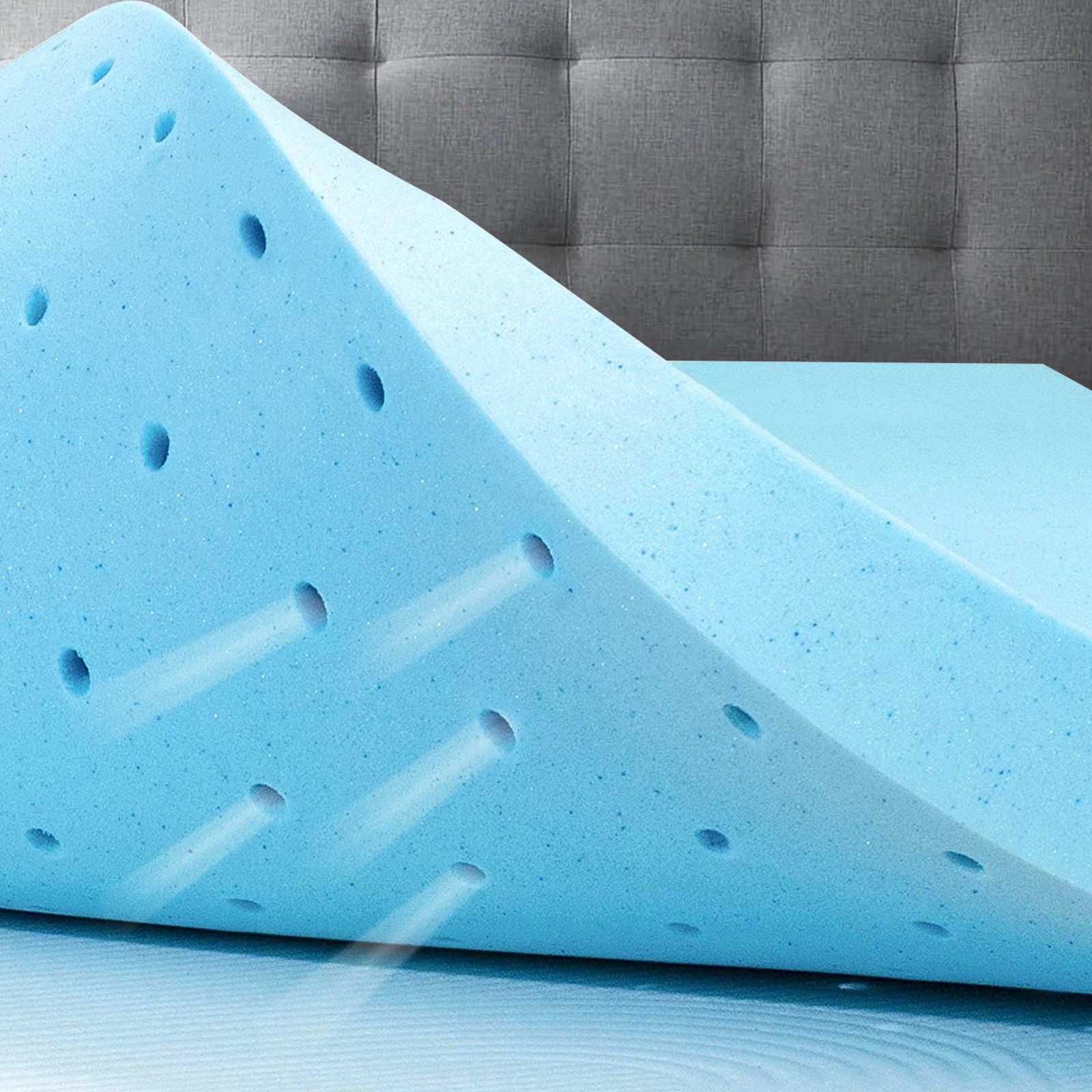 4 Starry Eucalypt Memory Foam Mattress Topper 5cm Ventilated Cool Gel - King Bed, 4 of 7