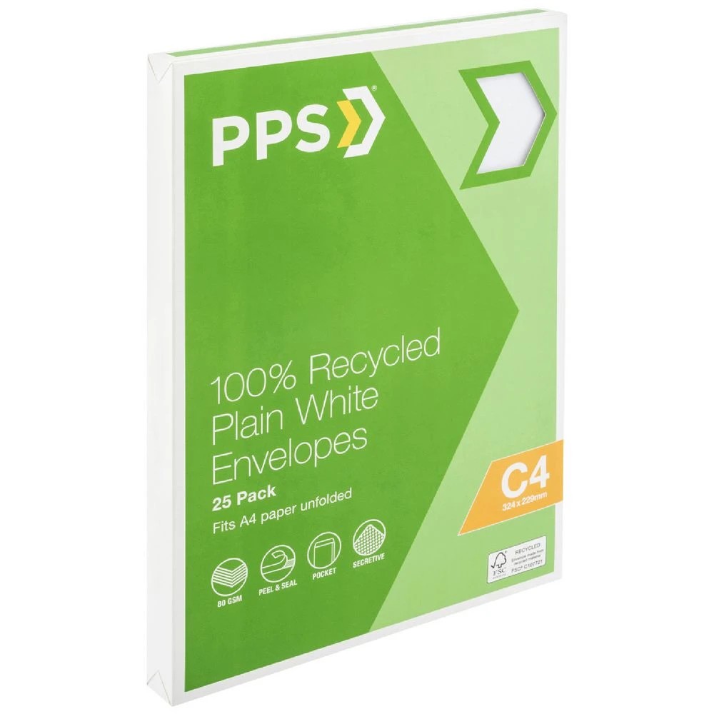 1 PPS C4 Plain Faced Envelopes 25 Pack, 1 of 4