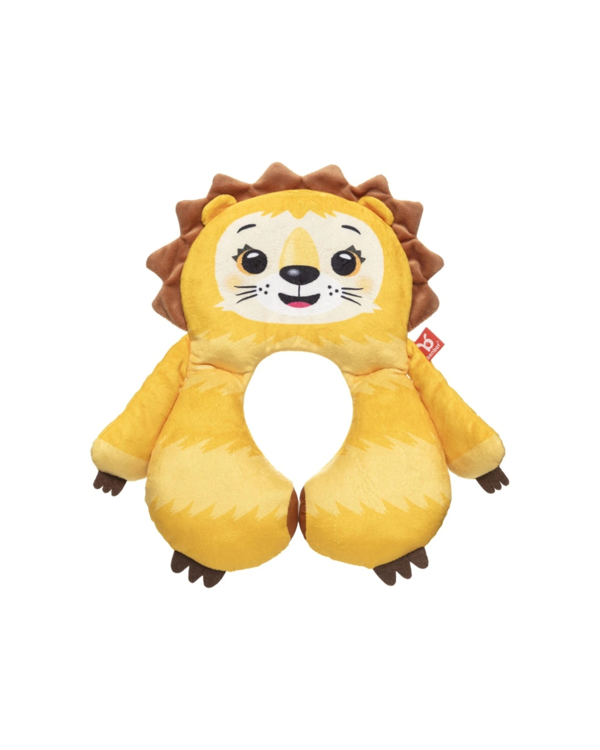 1 BenBat Travel Toy Neck Pillow For Toddler Kids Car Accessory Amadeus Lion, 1 of 3