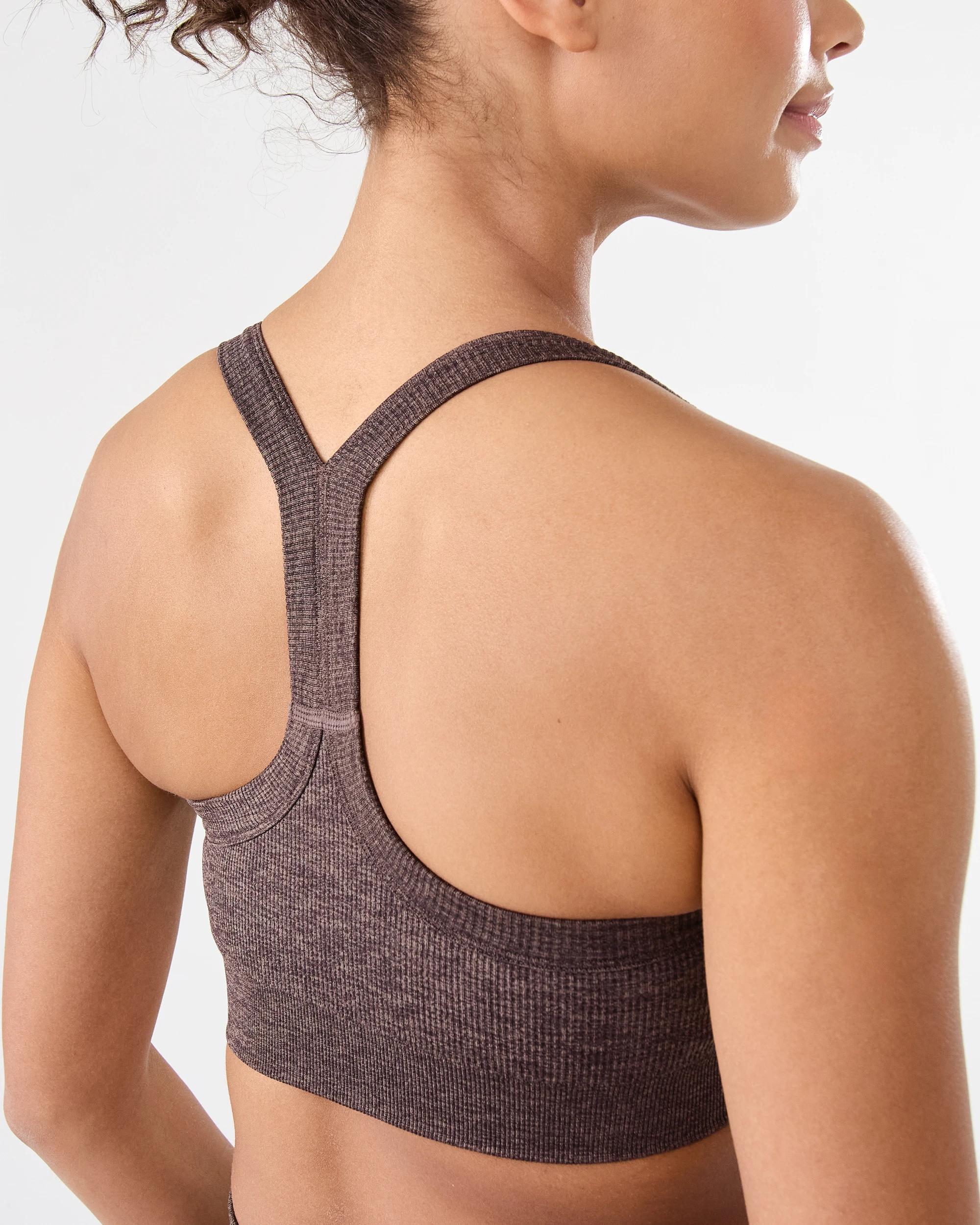 8 Active Womens Seamfree Support Crop Top Drk Espres, 8 of 9
