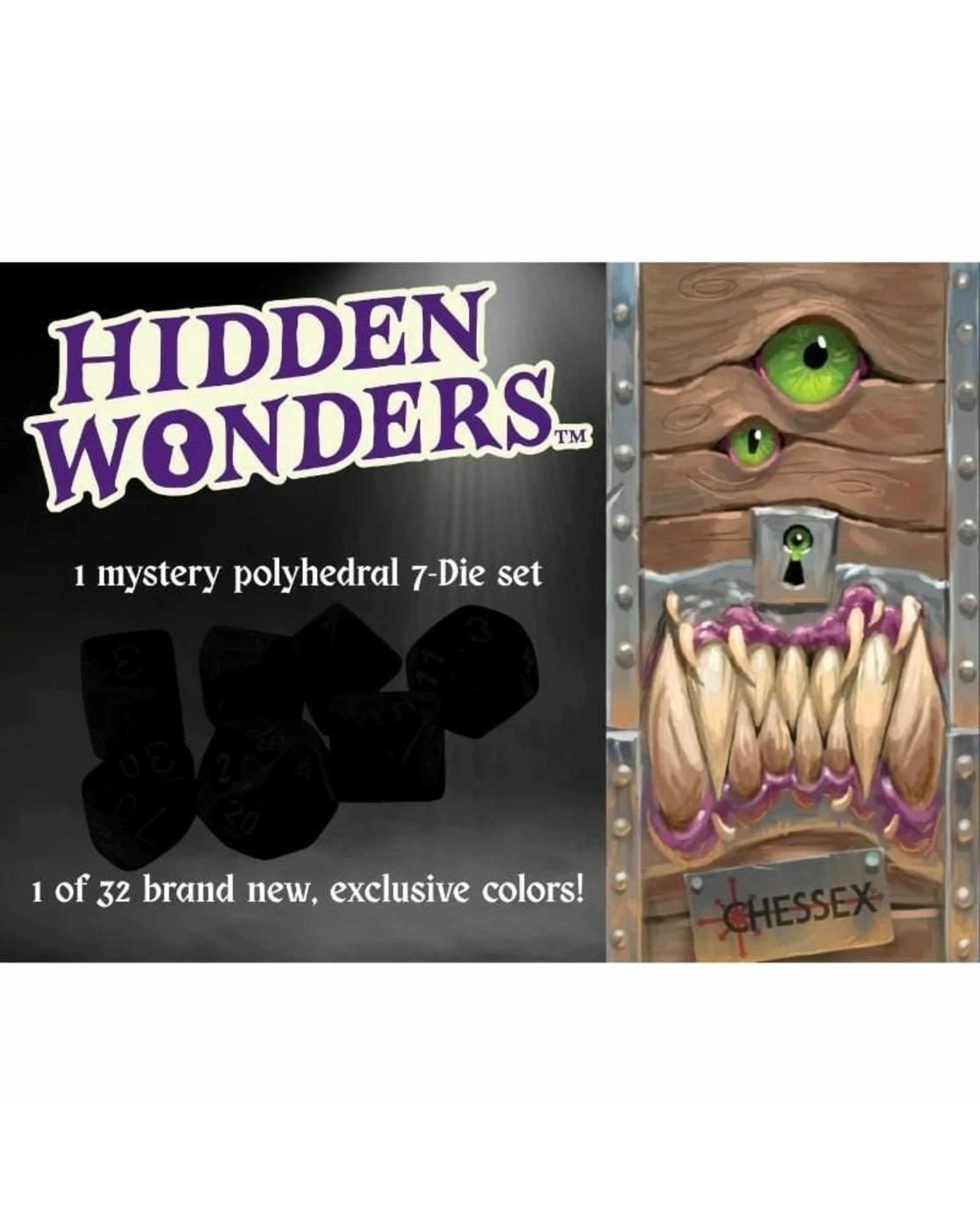 1 Chessex - Dice - Chessex 7 Polyhedrals - Hidden Wonders Set (Assorted), 1 of 1