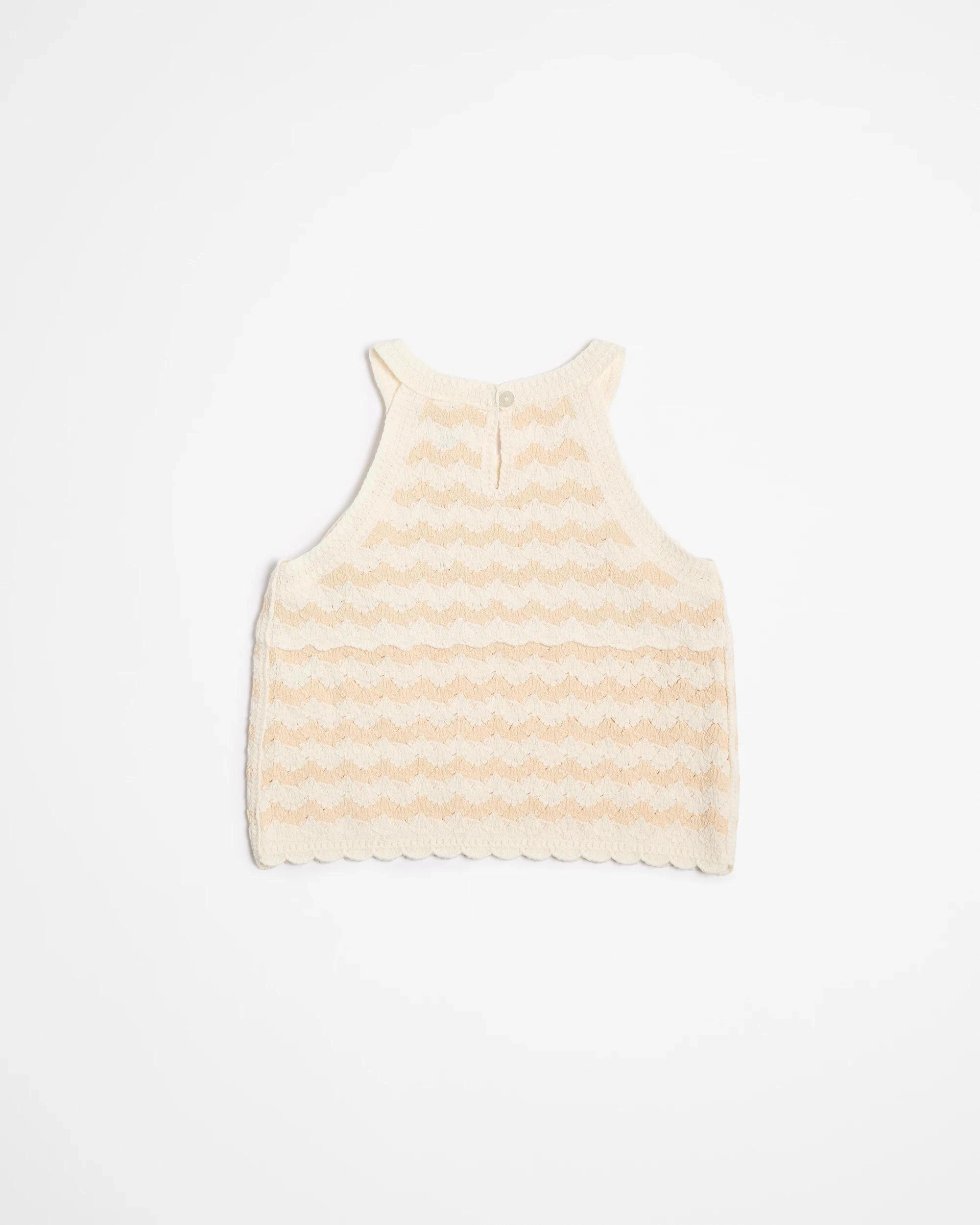 3 Target Australian Cotton Blend Crochet Knit Tank CREAM, 3 of 3