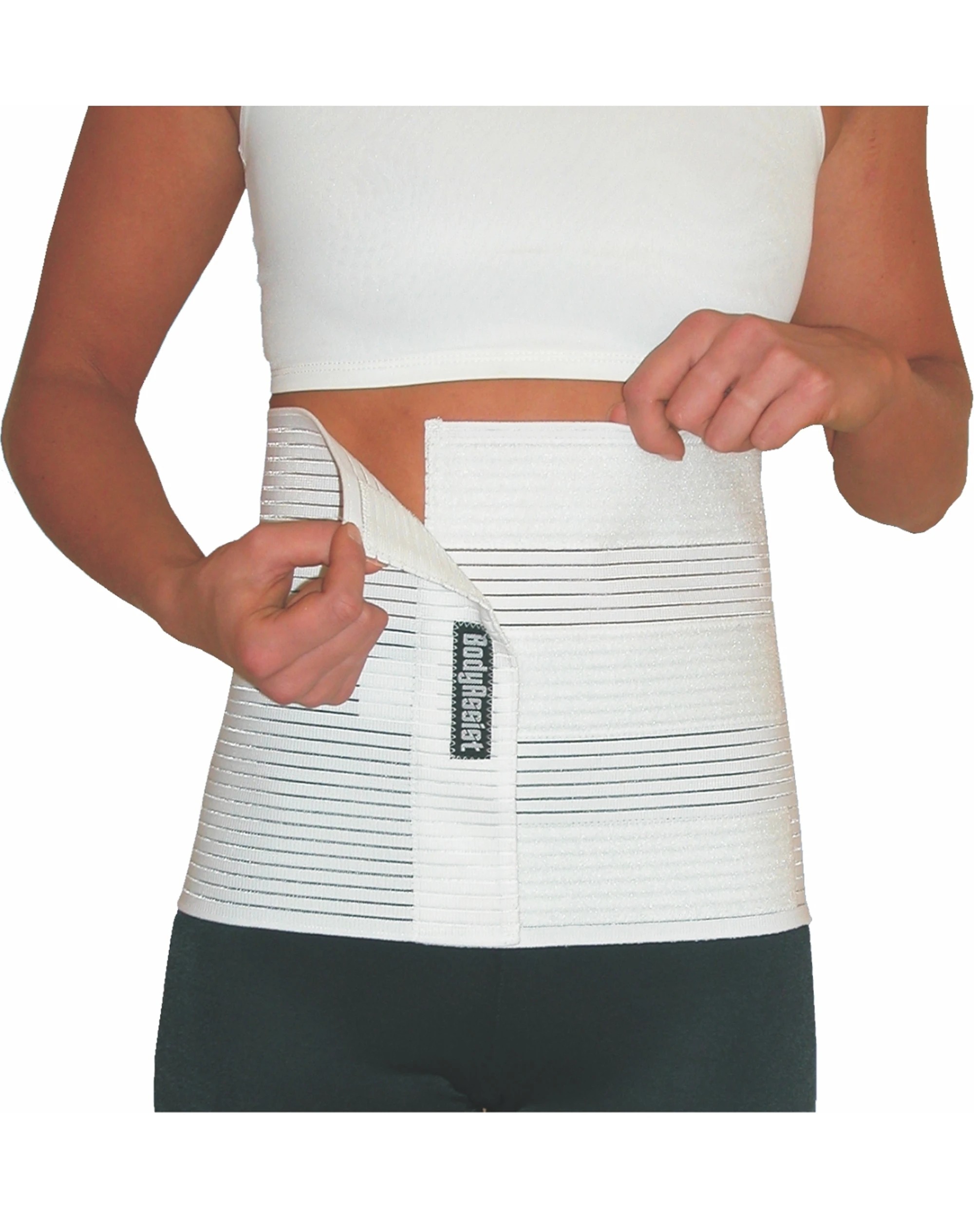 1 Bodyassist Abdominal Belt Lightweight Orthopaedic Compression Support Medium - White, 1 of 4