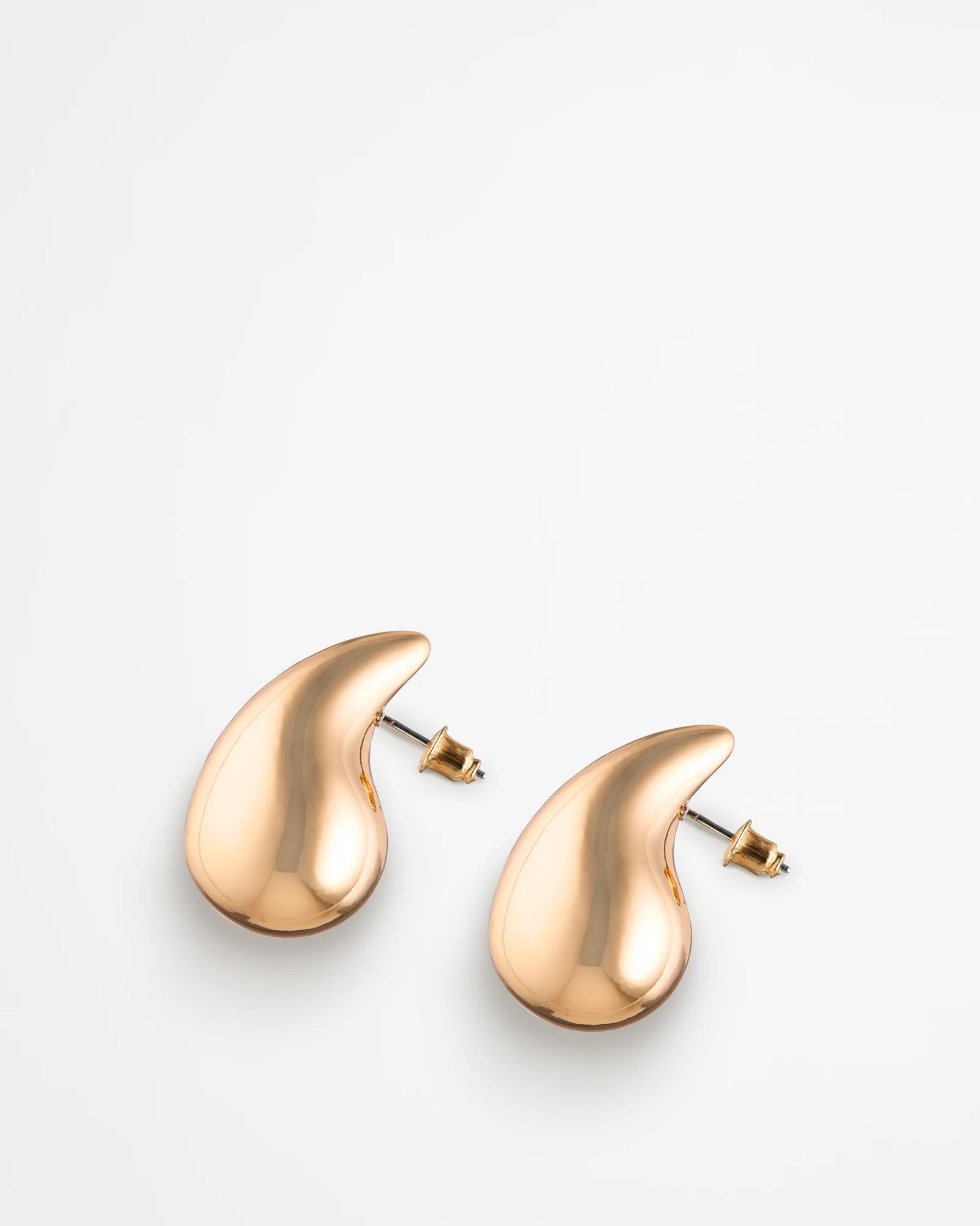 1 Target Tear Drop Stud Earrings GOLD COLOURWAY, 1 of 2