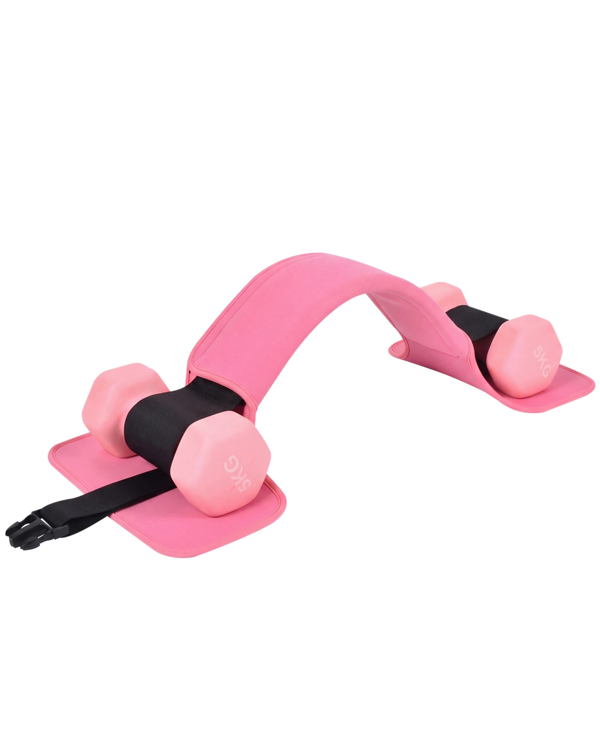 1 Advwin Hip Thrust Belt for Dumbbells & Kettlebells Adjustable Glute Bridge Strap Rose Red - Pink, 1 of 6