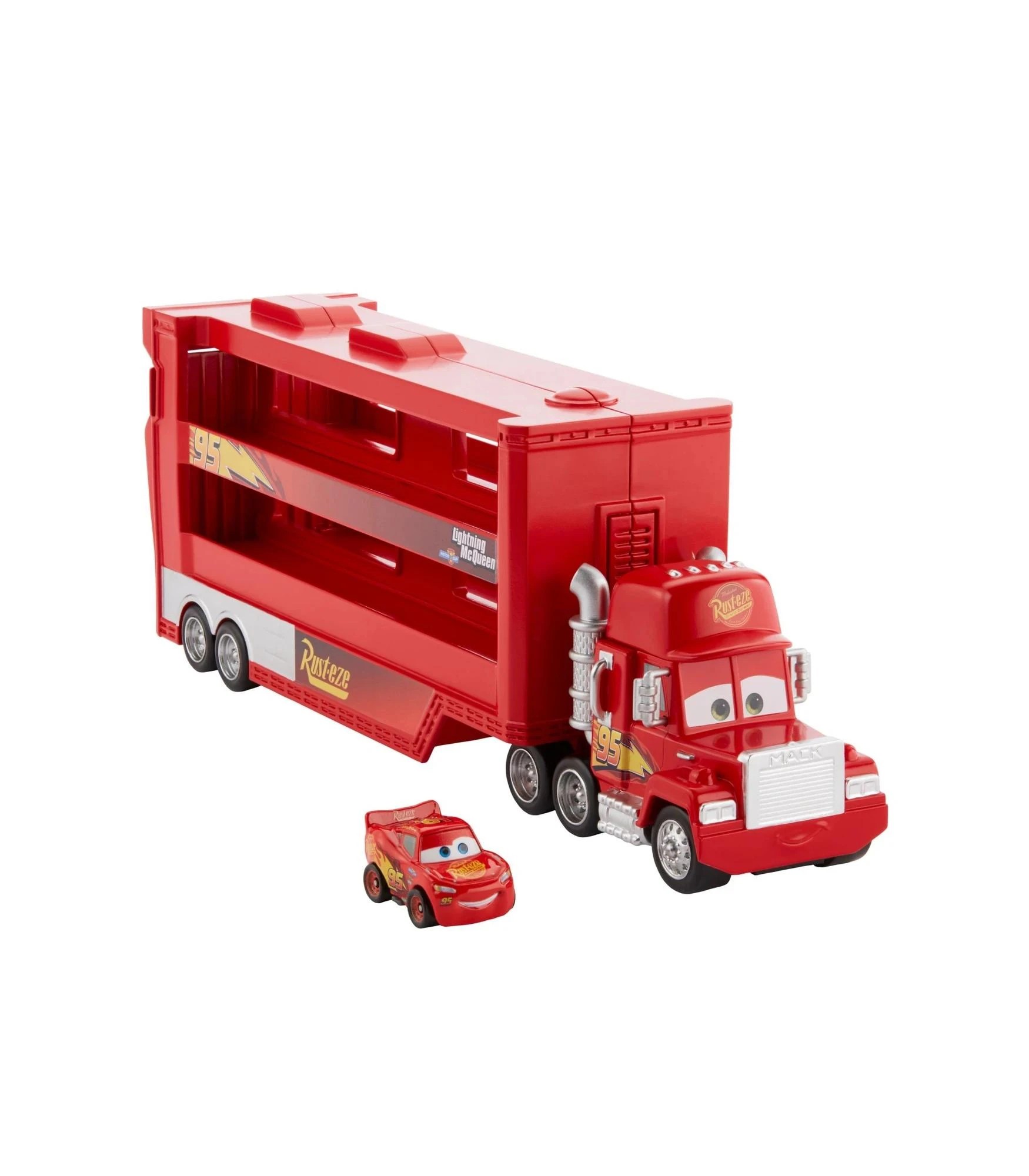 2 Disney Pixar Cars Mack Mini Racers Hauler - Red, 2 of 5