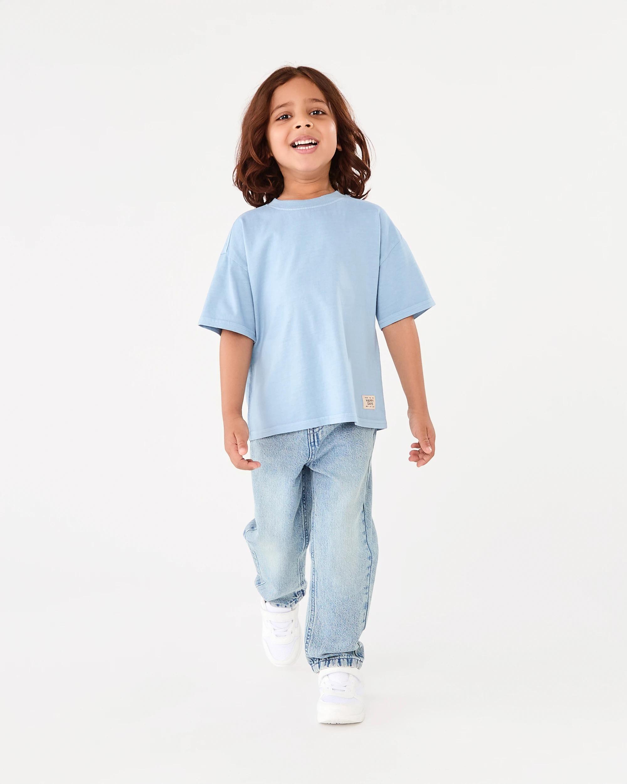 7 Oversized Washed T-shirt Faded Blue, 7 of 7