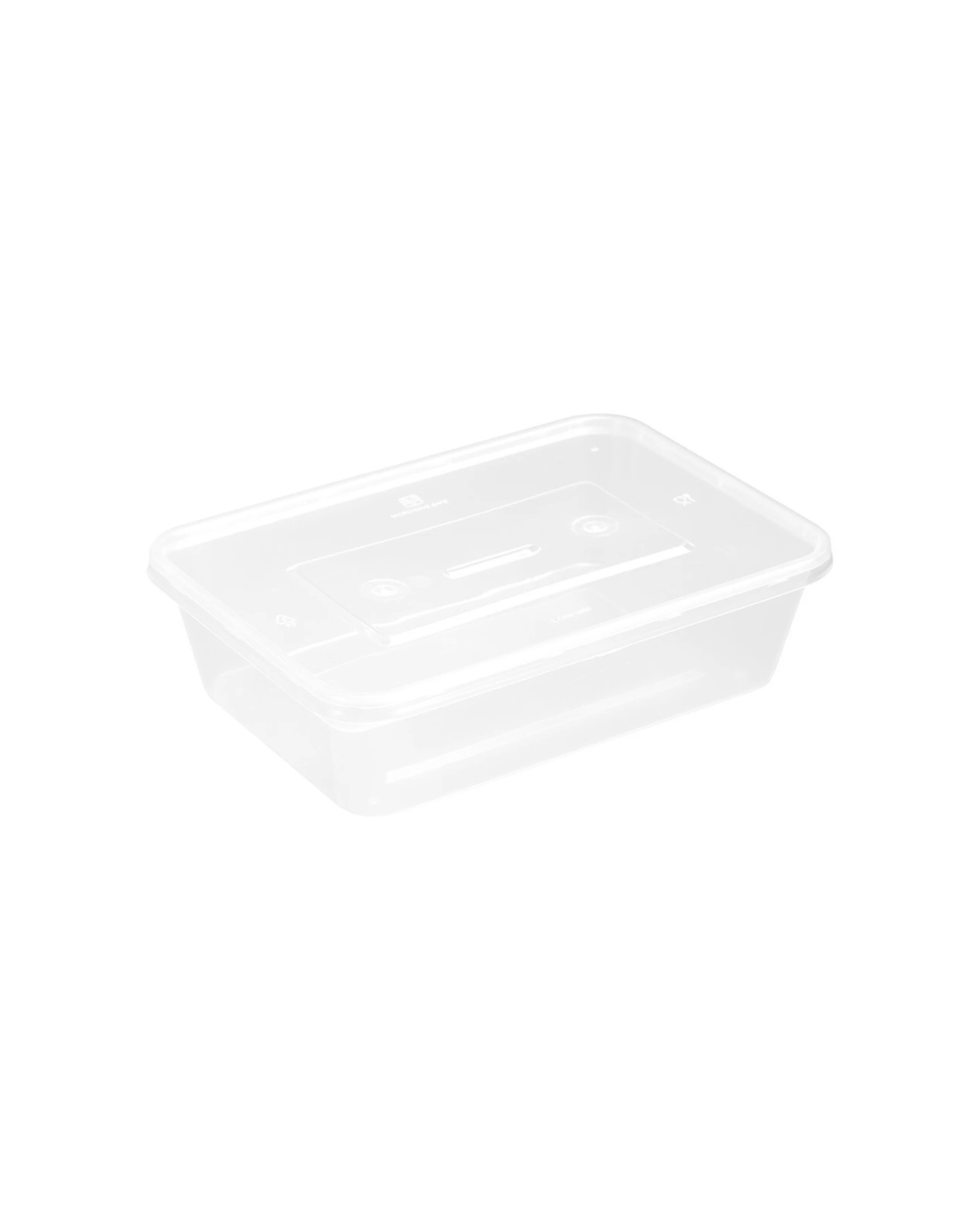 2 12pc Lemon & Lime Reusable Takeaway Food Storage Container Box Rectangular 650ml
 - Clear, 2 of 6