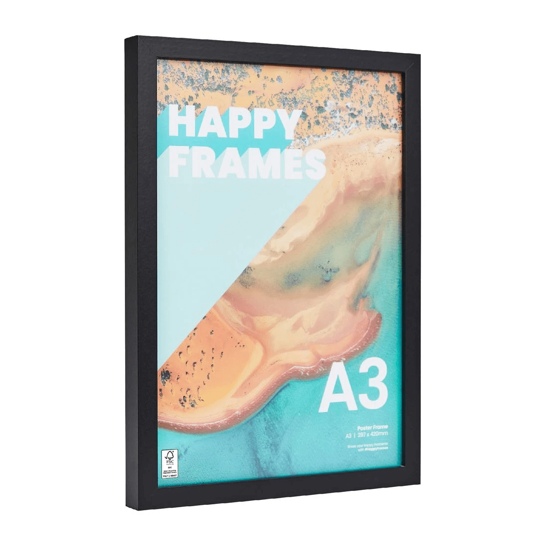 2 A3 Wooden Poster Frame Black, 2 of 4