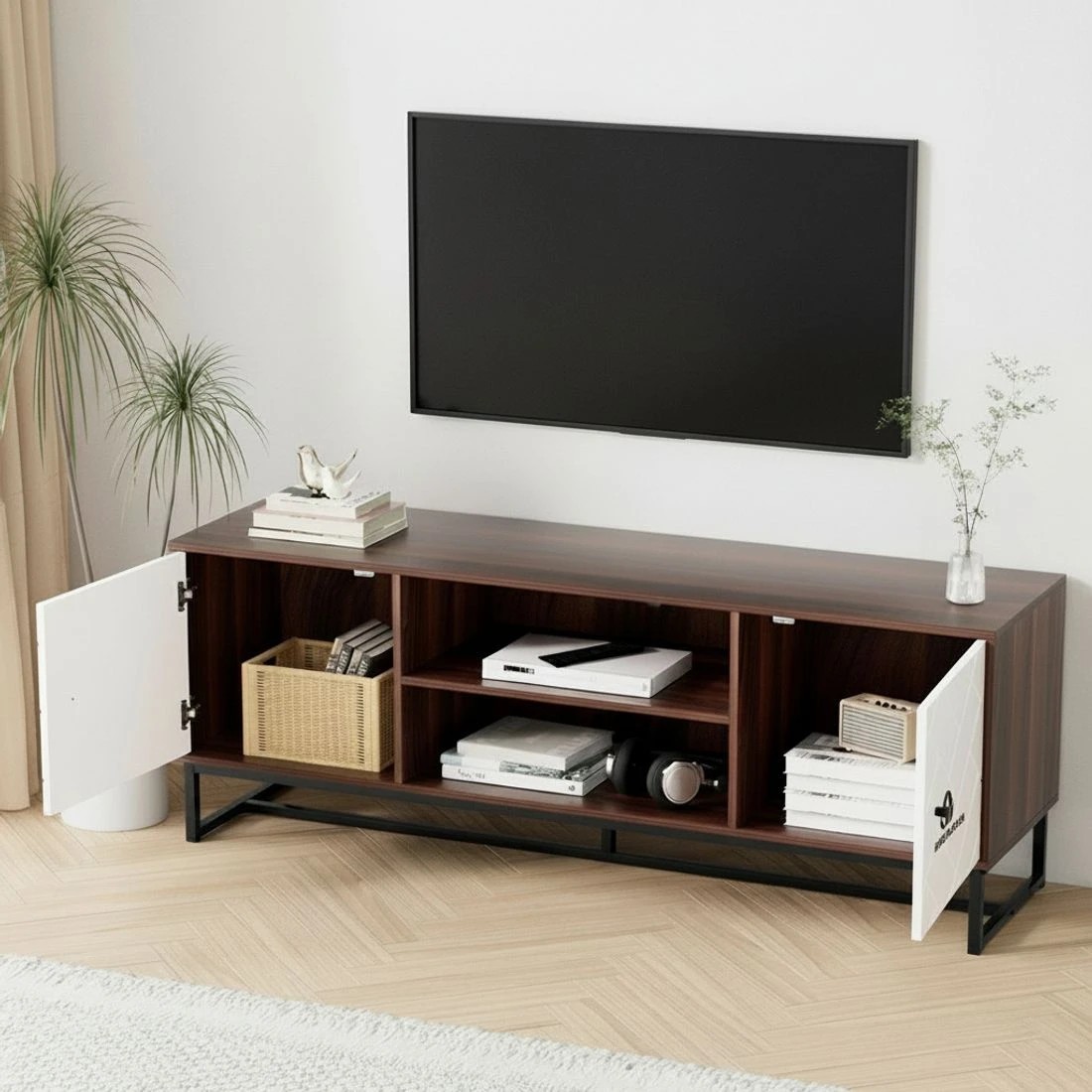 7 Artiss TV Unit 150cm Storage Shelves - Multi, 7 of 10