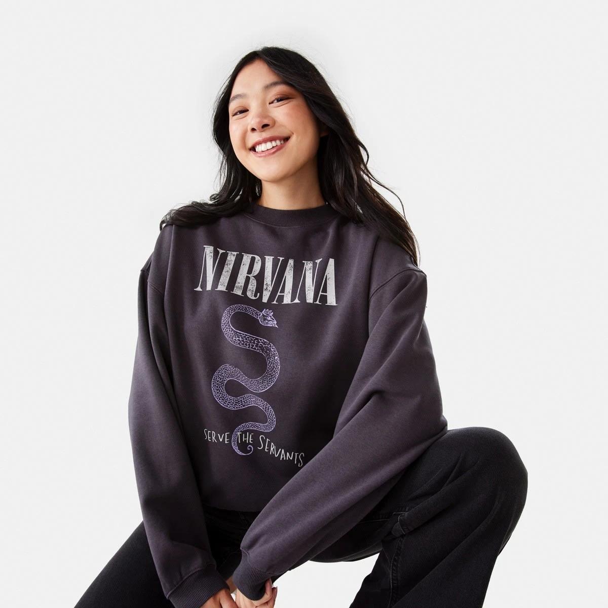 7 Long Sleeve Nirvana License Sweatshirt NIRVANA SNAKE, 7 of 8