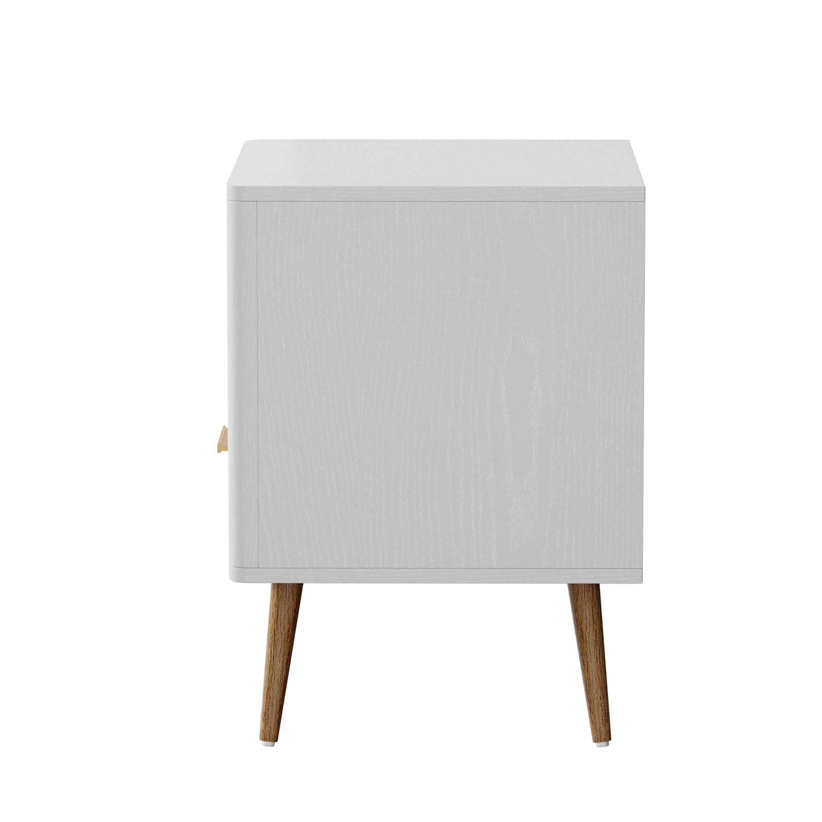 9 Oikiture Bedside Table 1 Drawer Open Shelf Side End Tables Nightstand
 - White, 9 of 10