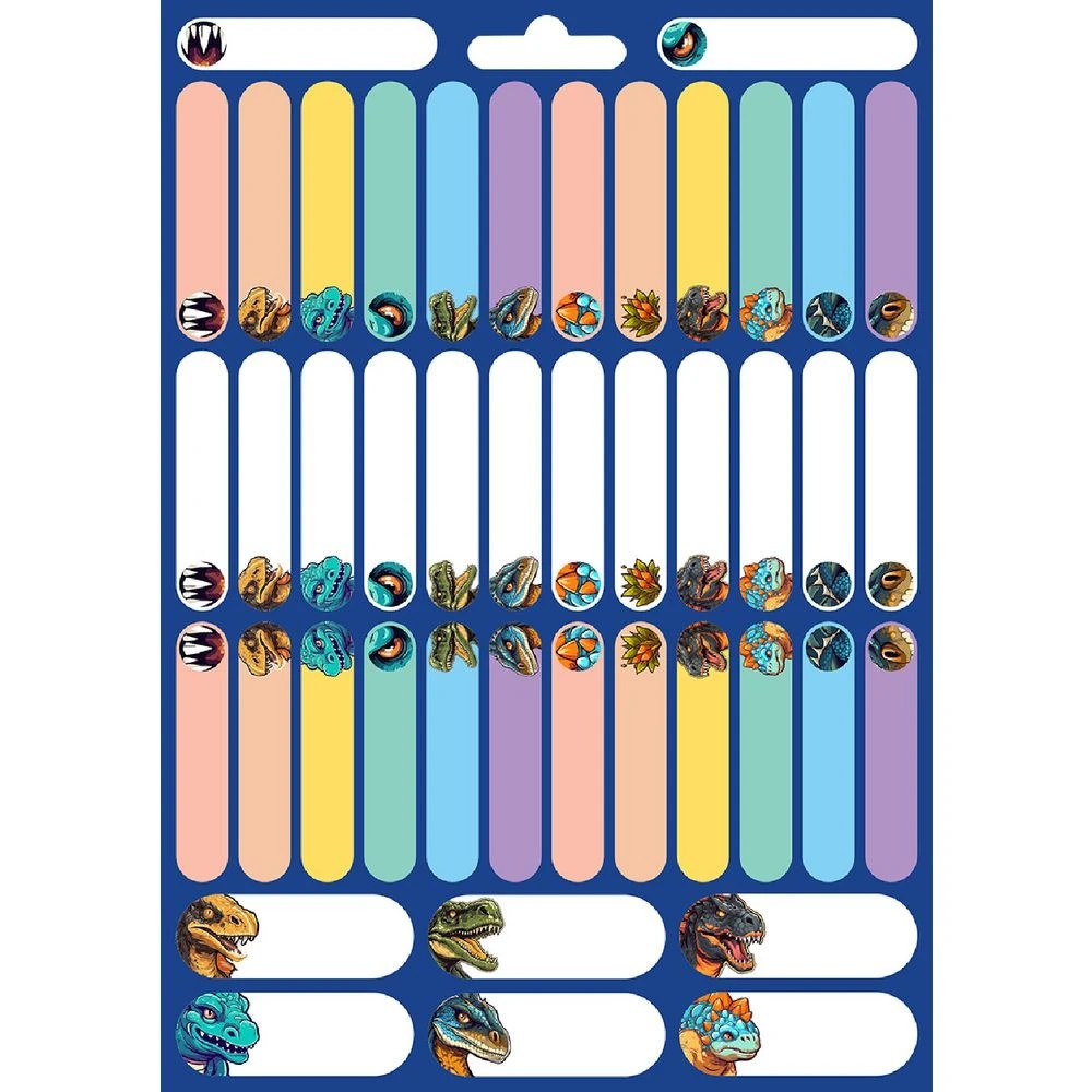 4 Avery Sticker Label Variety Pad 145 x 210mm Dinosaur 5 Sheet, 4 of 8