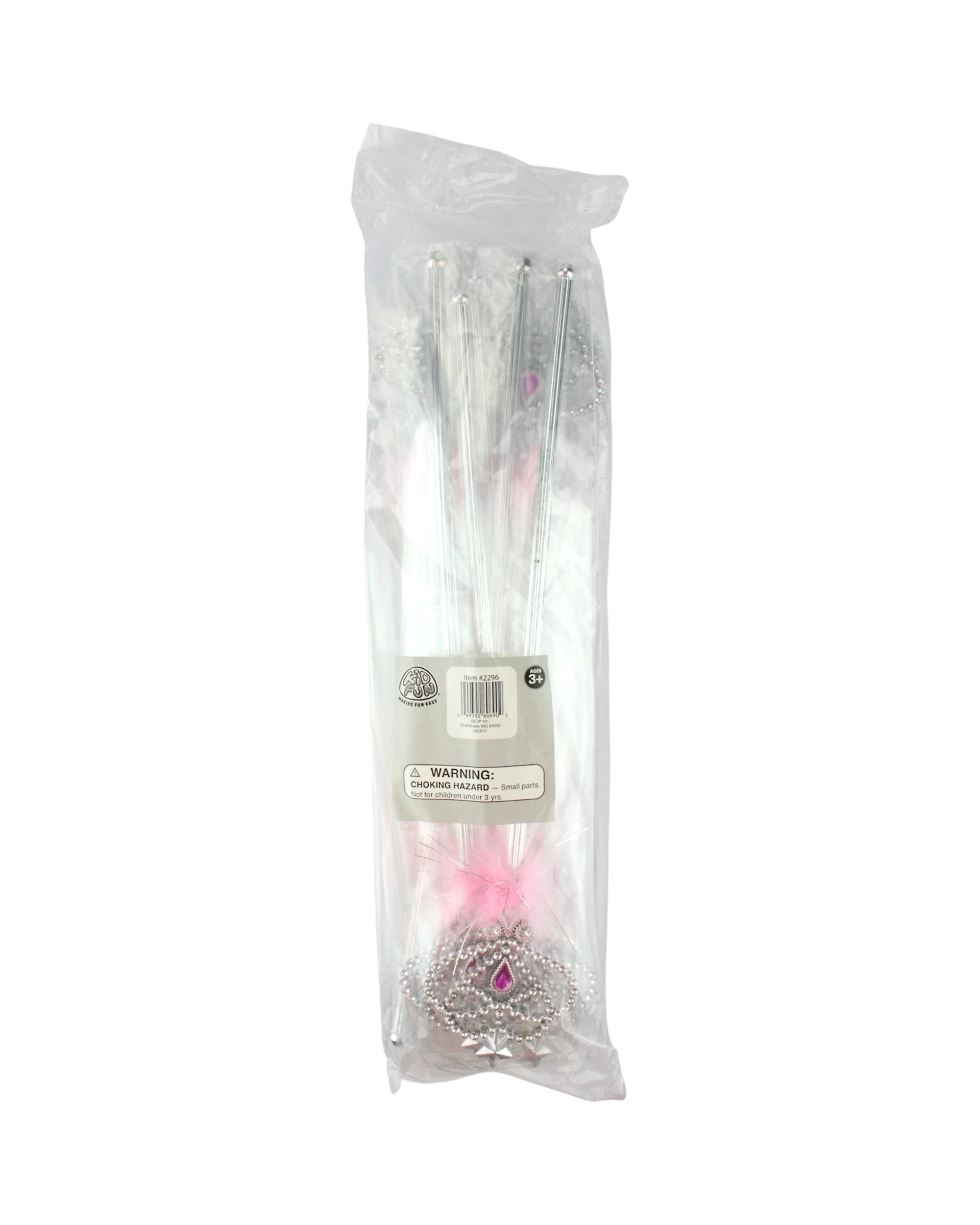 3 Partyrama Magical Princess Pink Marabou Plastic Wands Pack of 12 - Silver, Pink, 3 of 3