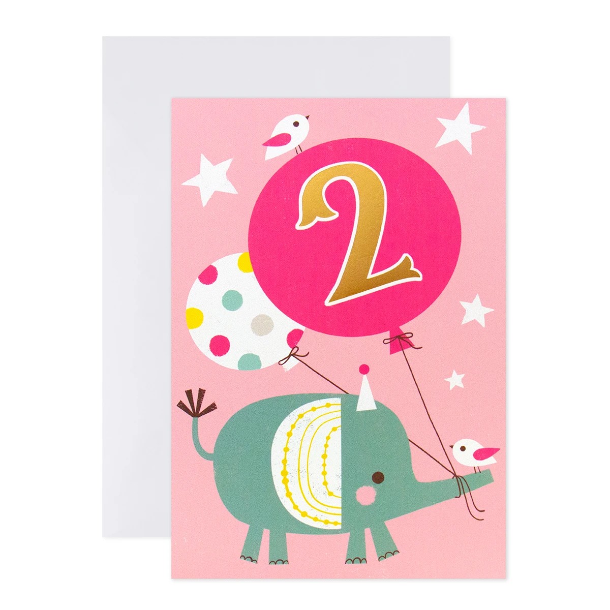 1 Connections from Hallmark 2nd Birthday Card - Elephant, 1 of 3