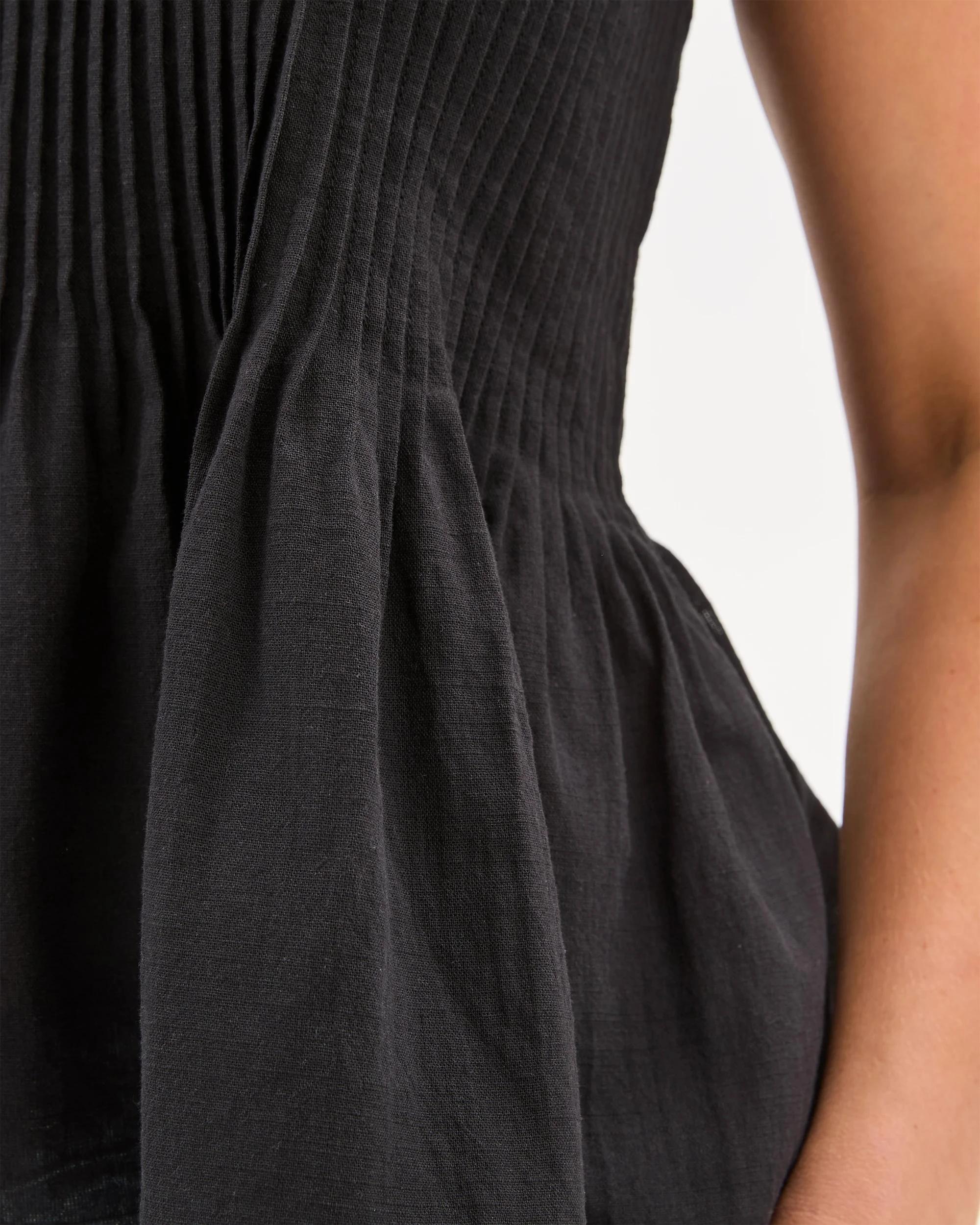 5 Lily Loves Australian Cotton Woven Pintuck Cami BLACK, 5 of 7