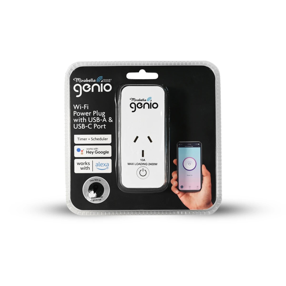 1 Mirabella Genio Wi-Fi Power Plug with USB-A & USB-C Port includes Timer & Scheduler Function, 1 of 3