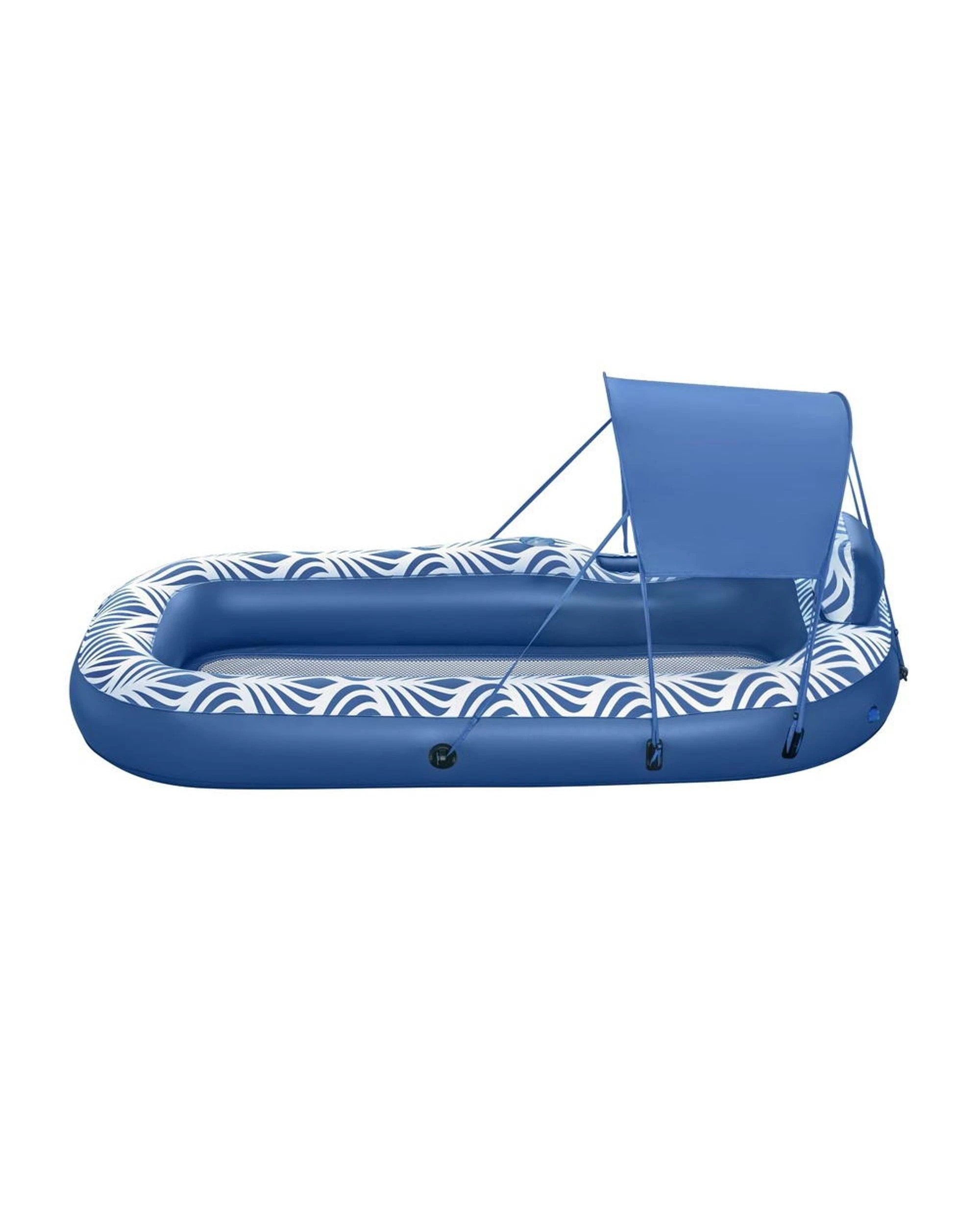 2 Bestway Inflatable Floating Float Lounger With Sunshade Canopy 1.98mx1.12m
 - Multi, 2 of 3