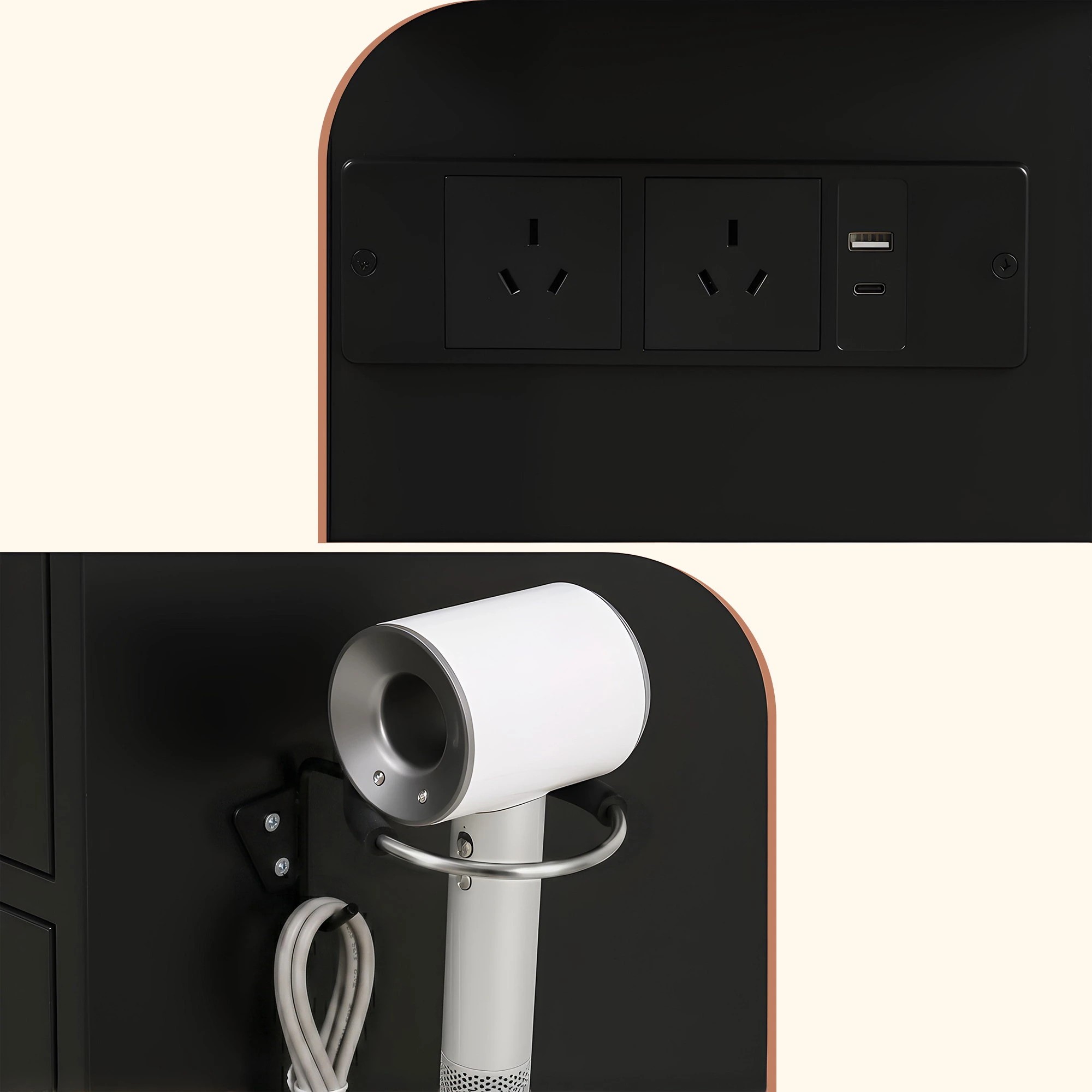 7 Artiss Dressing Table LED Vanity Desk Set Stool Charging Station Mirror - Black, 7 of 9