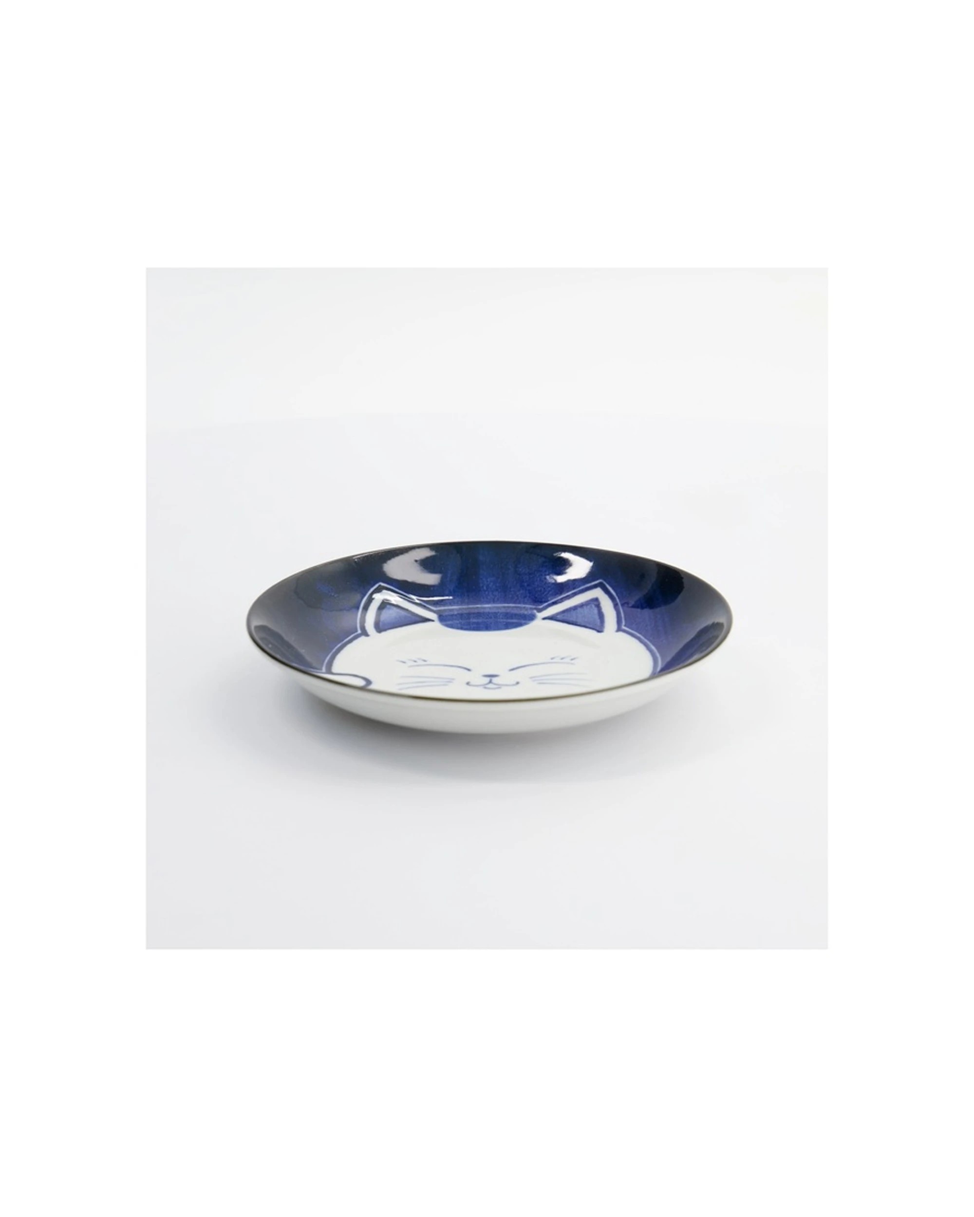 2 Tokyo Design Kawaii Cat Neko Plate 16.5cm Porcelain Microwave Safe - White, 2 of 3