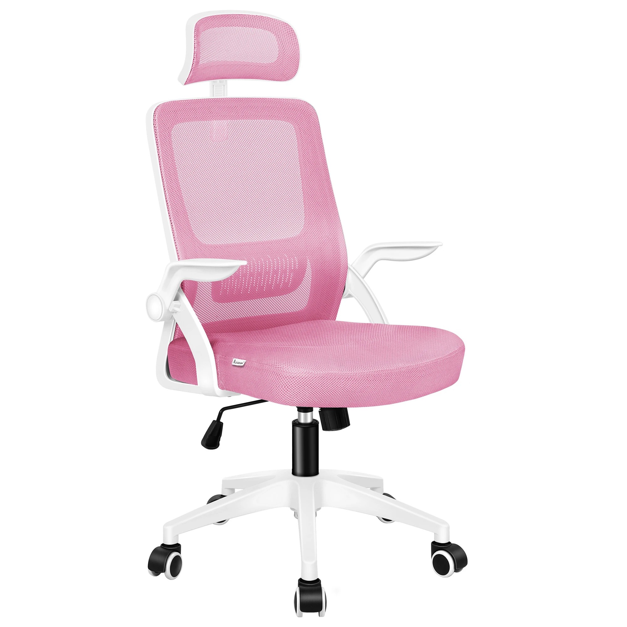 1 Alfordson Mesh Office Chair Executive Fabric Seat Tilt Gaming Computer - Pink, 1 of 10