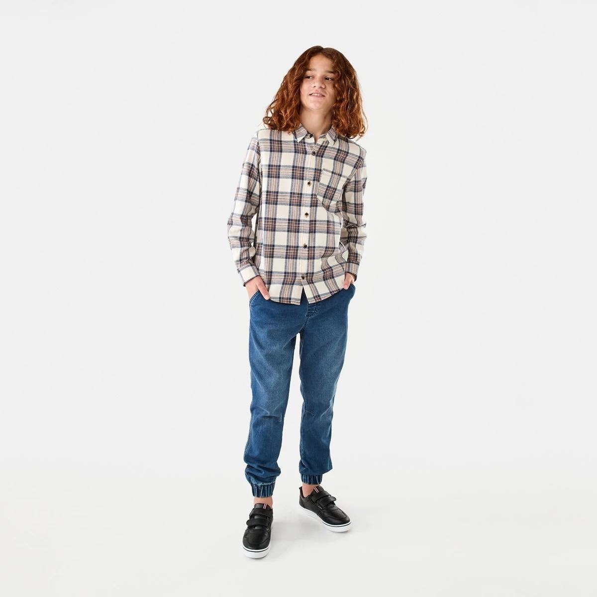 6 Long Sleeve Flannel Shirt Bge Check, 6 of 9
