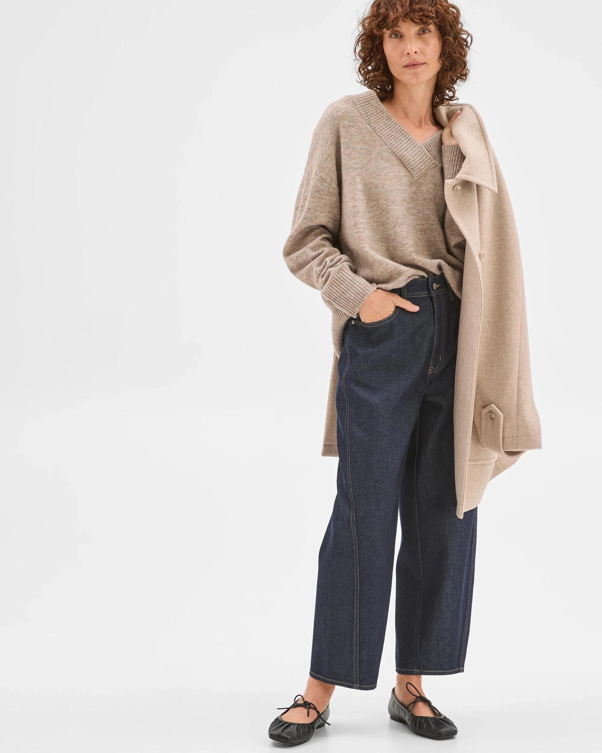 5 Target Denim Harper Barrel Leg Denim Jeans RINSE, 5 of 7