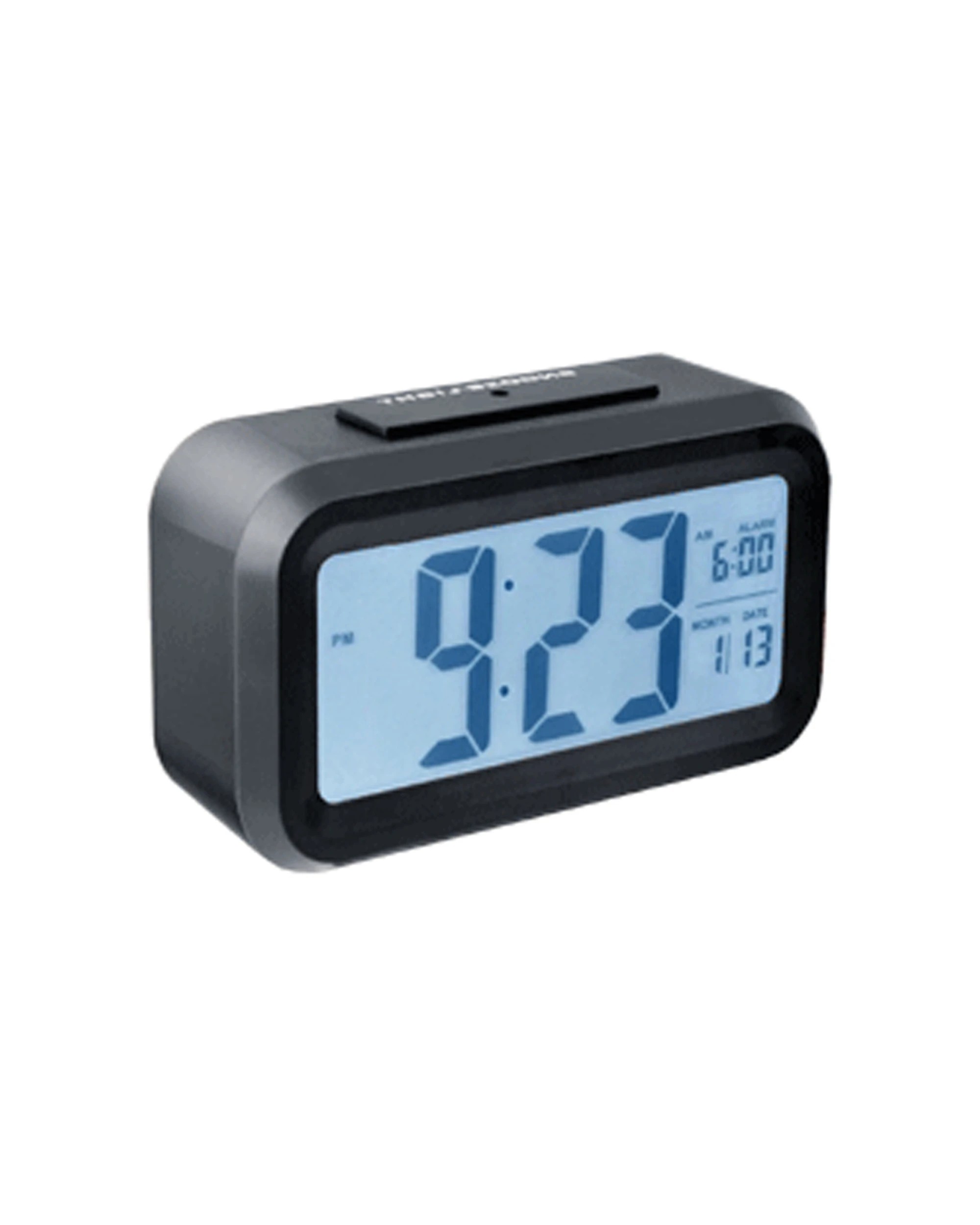 1 Sansai Calendar LCD Alarm Clock Date Temperature Digital Display Table Desk - Black, 1 of 2