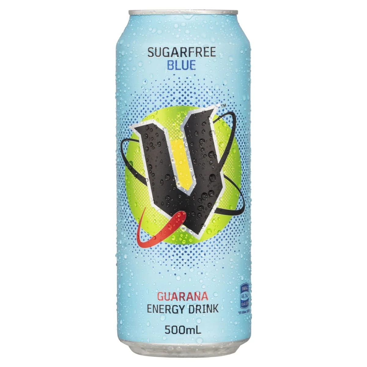 4 V Blue Sugarfree Guarana Energy Drink 500ml, 4 of 5