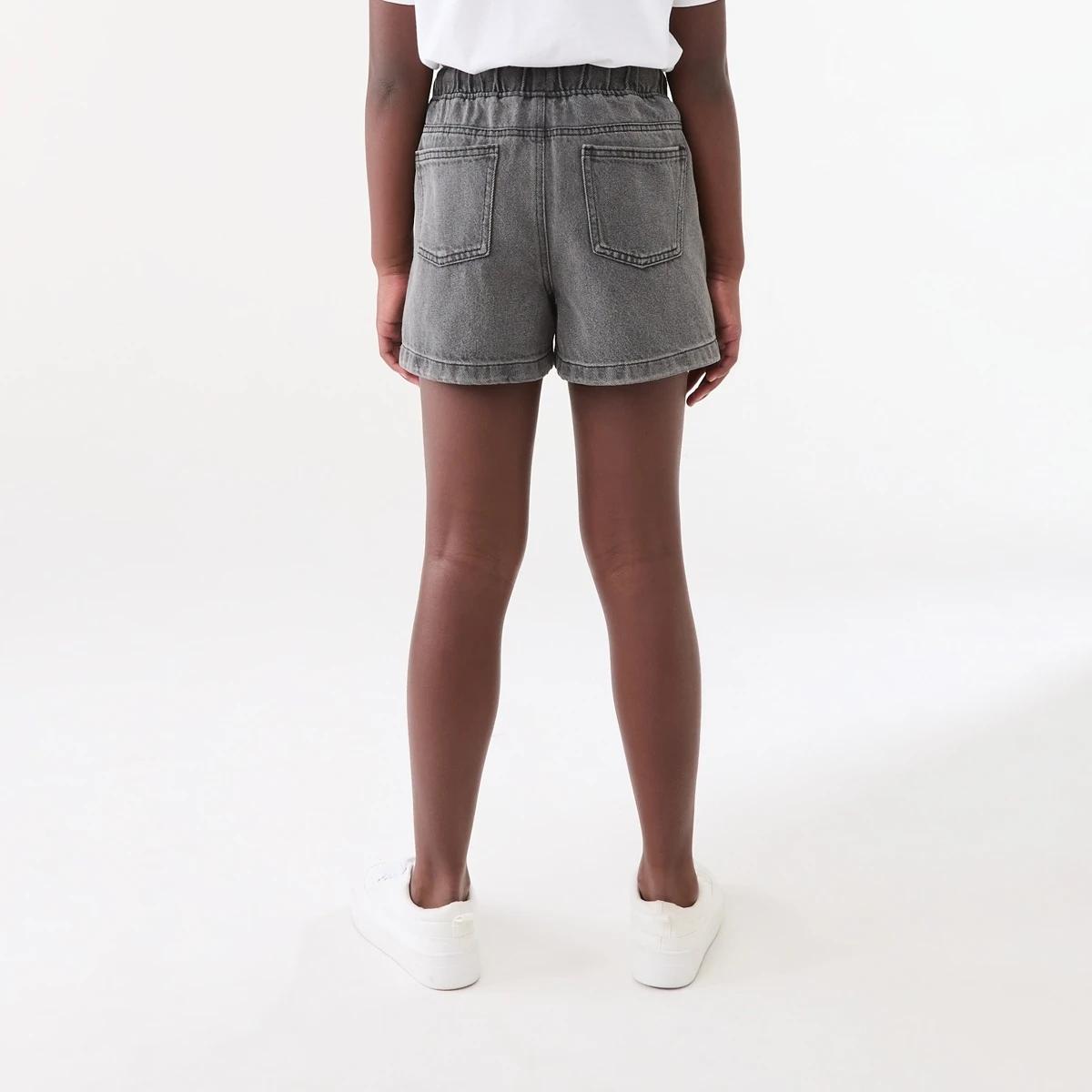 2 Pull On Denim Shorts DENIM BLACK, 2 of 6