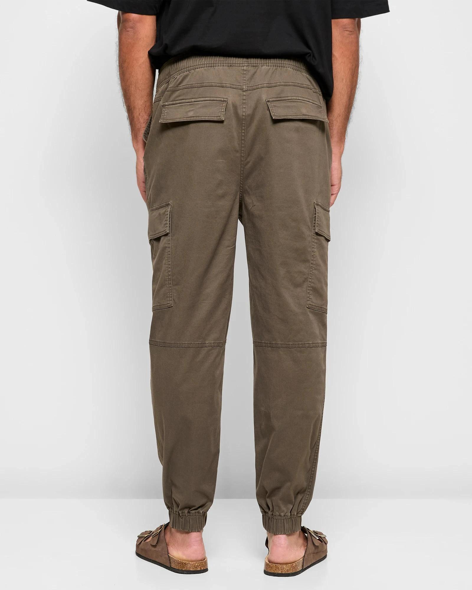 4 Target Man Australian Cotton Cargo Jogger Pants DARK OLIVE, 4 of 5