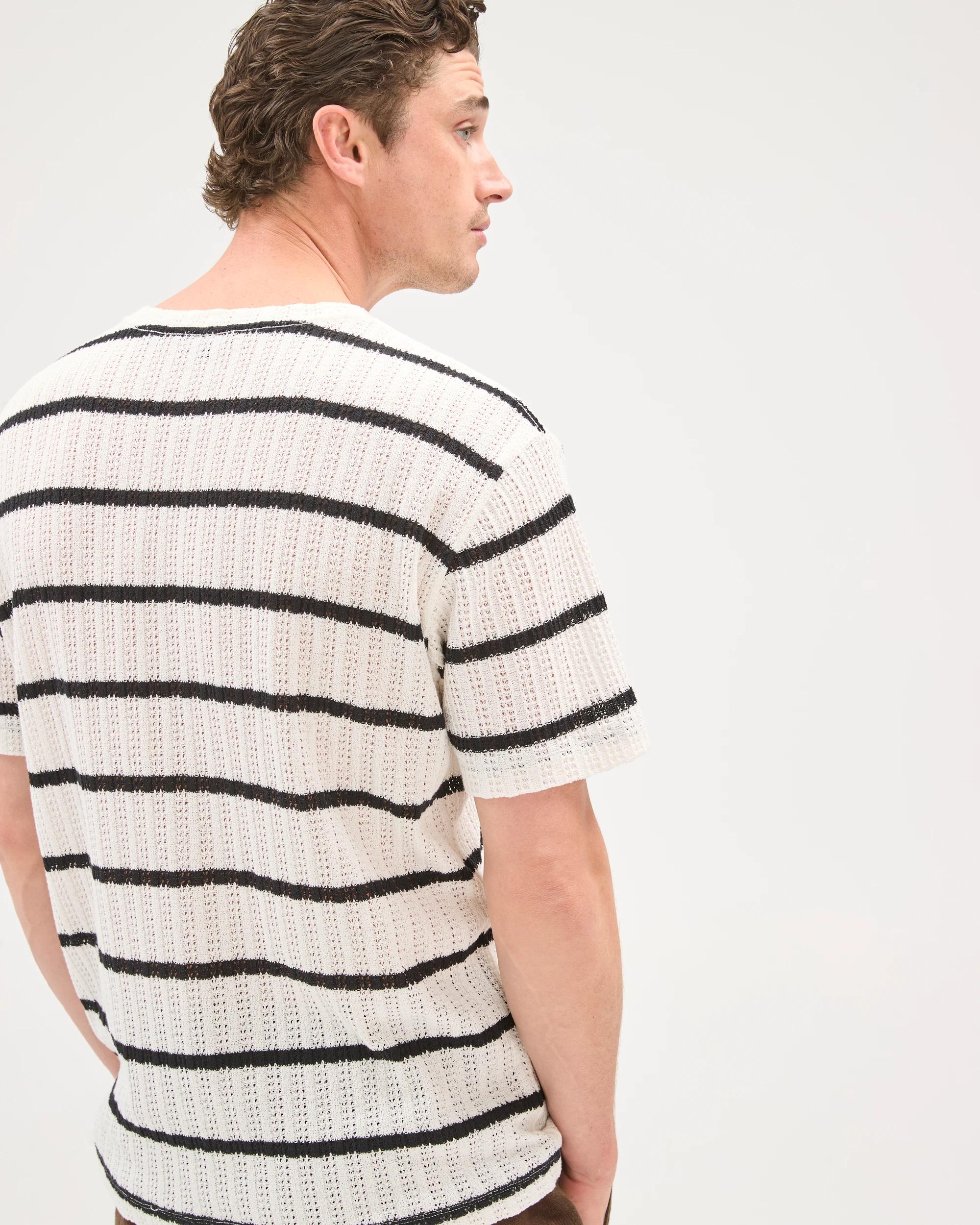 6 Target Man Australian Cotton Blend Pointelle Stripe T-Shirt NEUTRAL, 6 of 6