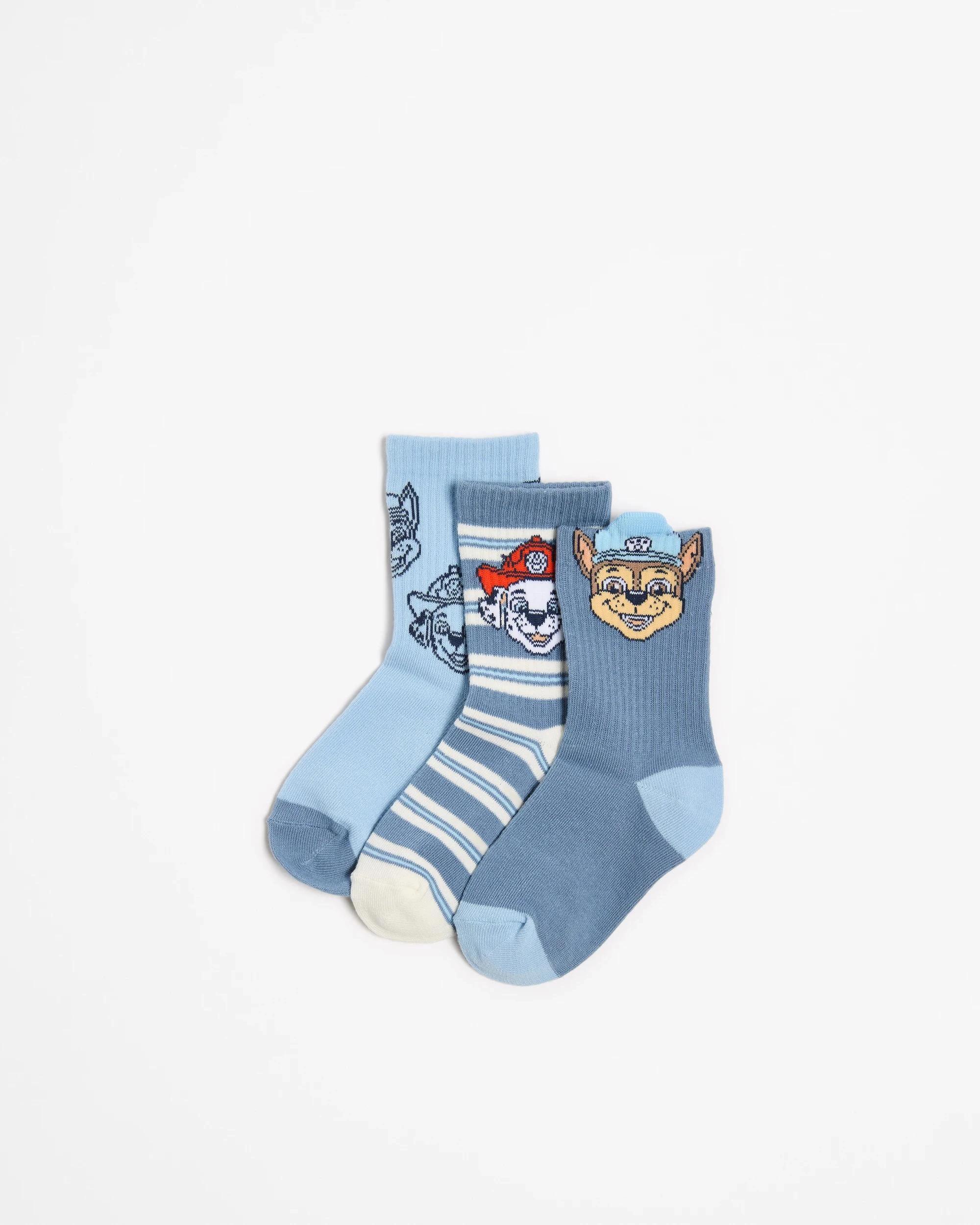 1 Paw Patrol PAW Patrol Boys Crew Socks - 3 Pack BLUE, 1 of 3