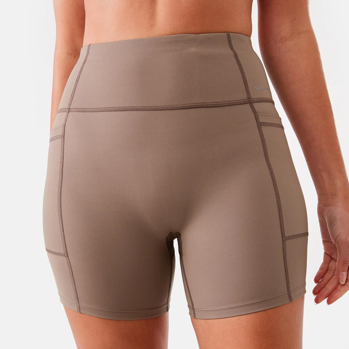 1 Active Womens Train Bike Shorts Wd Taupe, 1 of 6