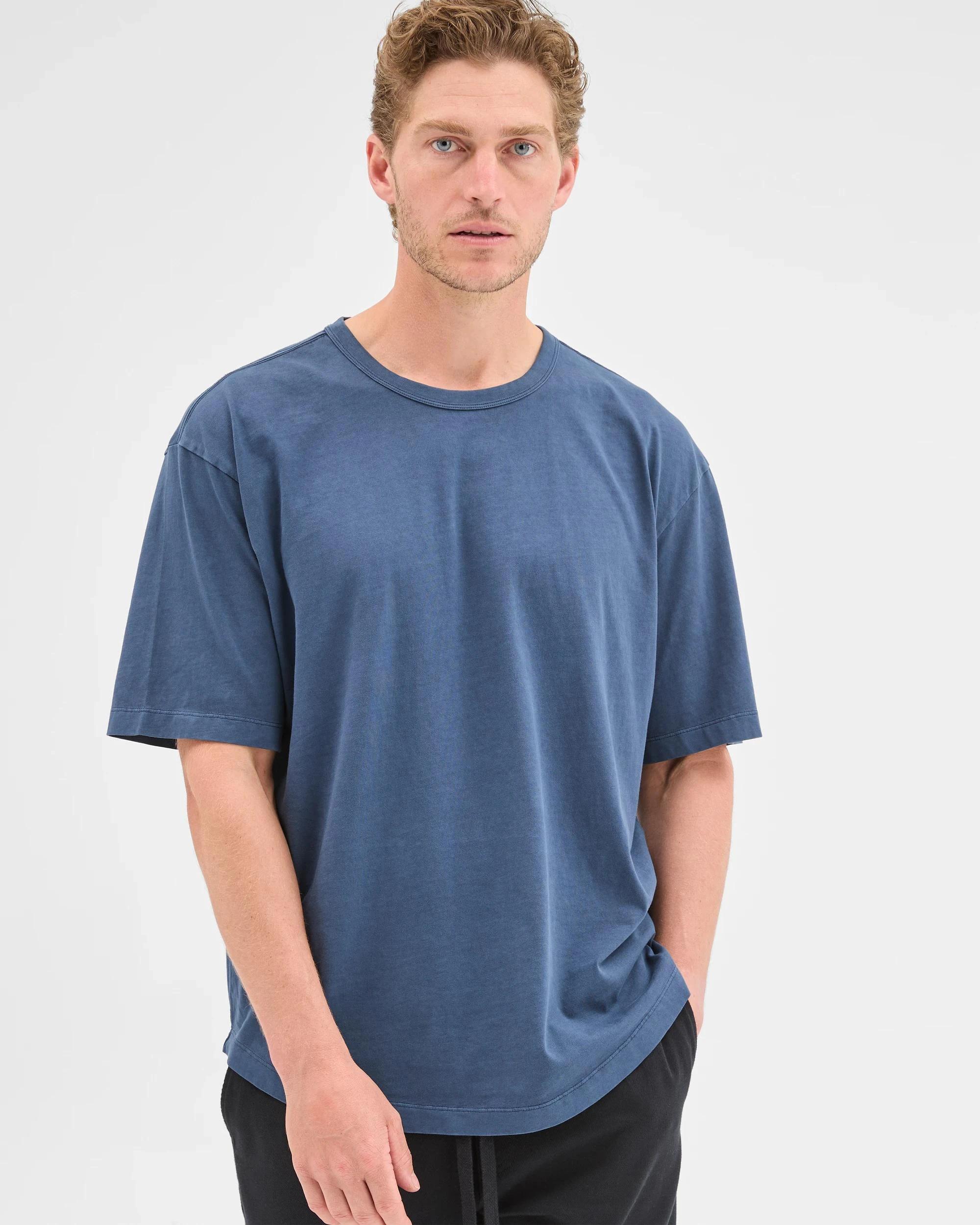 1 Target Man Australian Cotton Oversized T-Shirt BLUE, 1 of 6