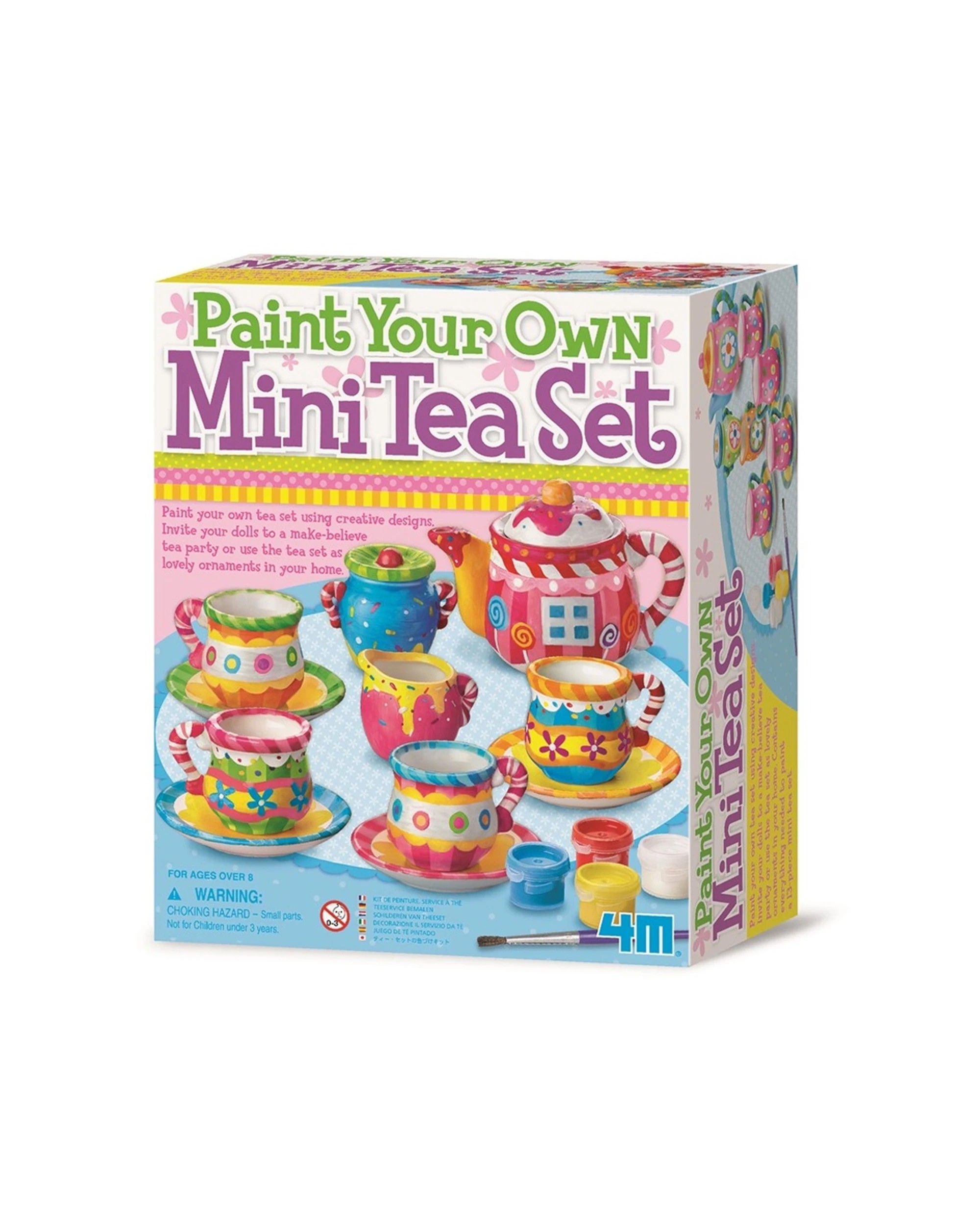 1 4M Creative Craft Paint Your Own Mini Tea Cup Set Kids Children DIY Art - Multi, 1 of 3