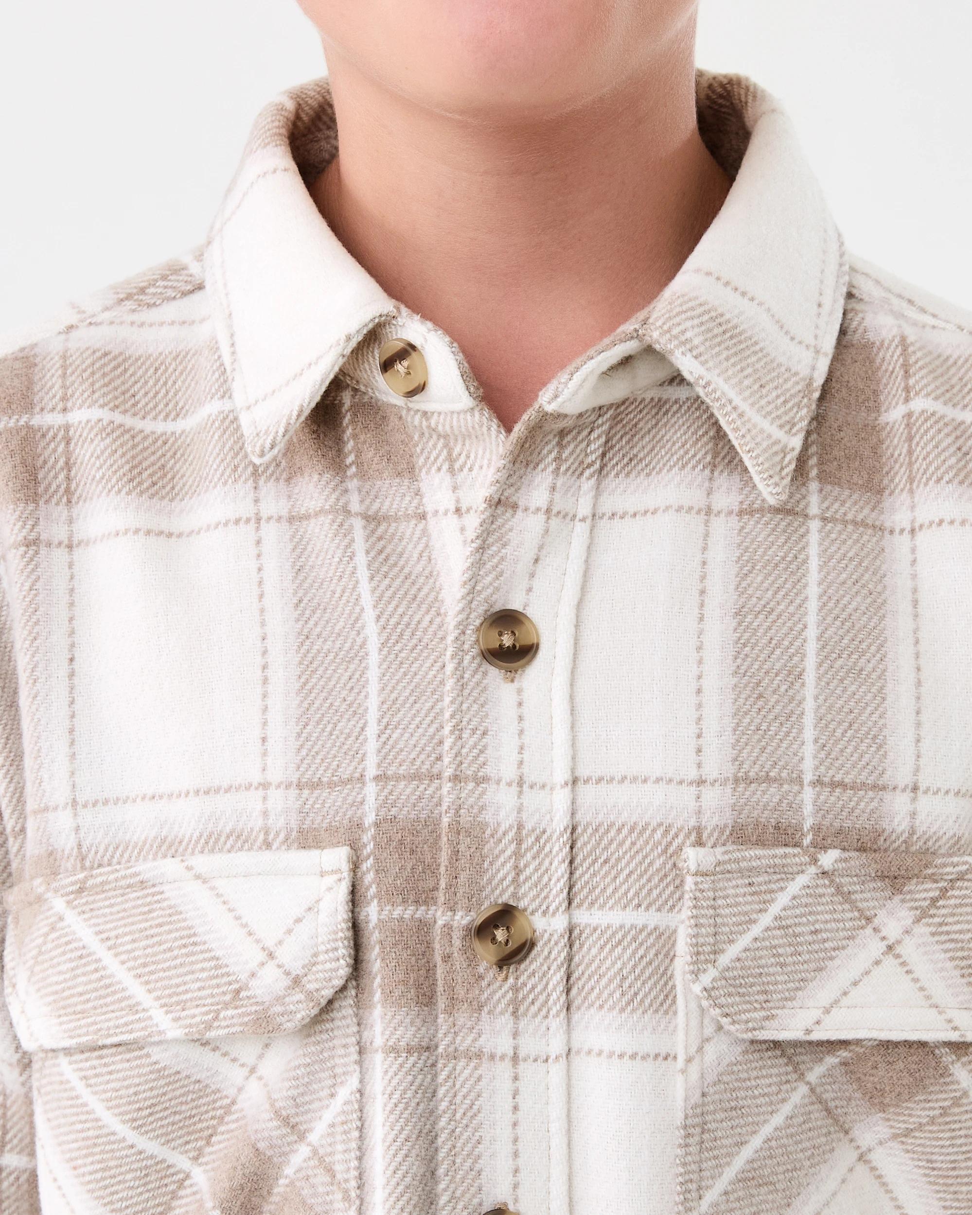 4 Melton Shirt Bge Check, 4 of 8