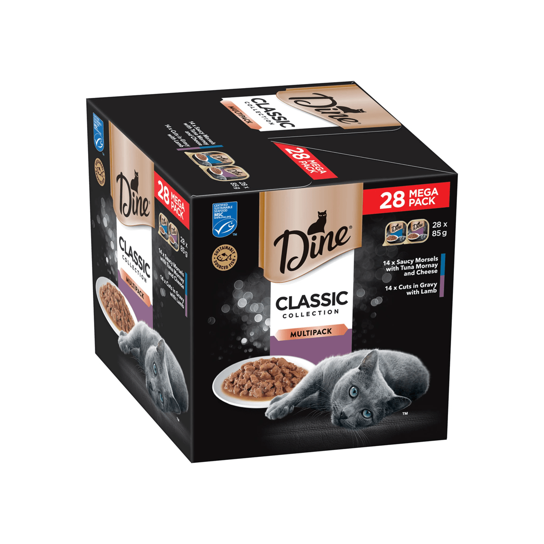 1 Dine Classic Collection Kitten With Tender Chicken & With Ocean Fish Wet Cat Food 28pk, 1 of 1