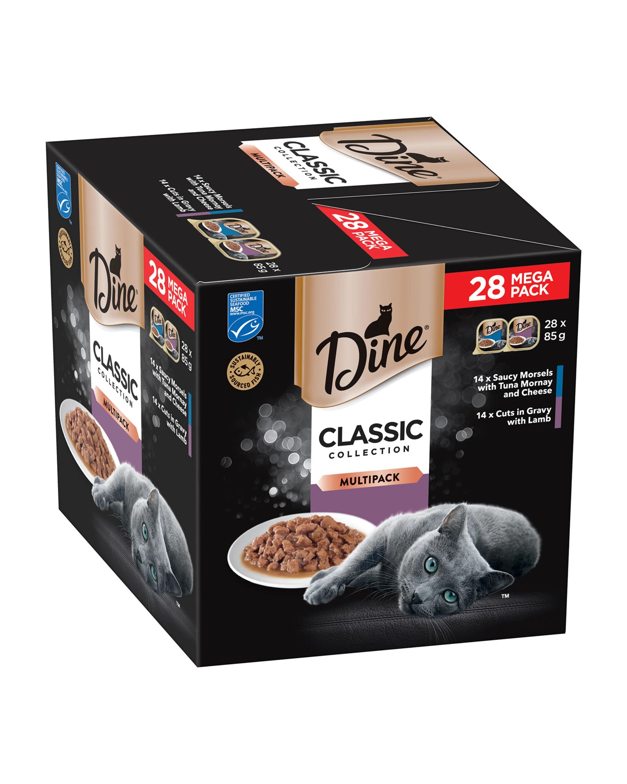 1 Dine Classic Collection Kitten With Tender Chicken & With Ocean Fish Wet Cat Food 28pk, 1 of 1