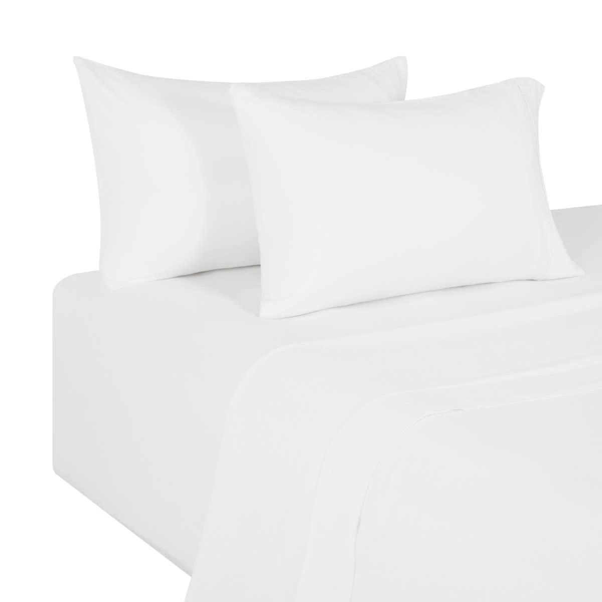 5 Cotton Linen Sheet Set - King Bed, White, 5 of 6