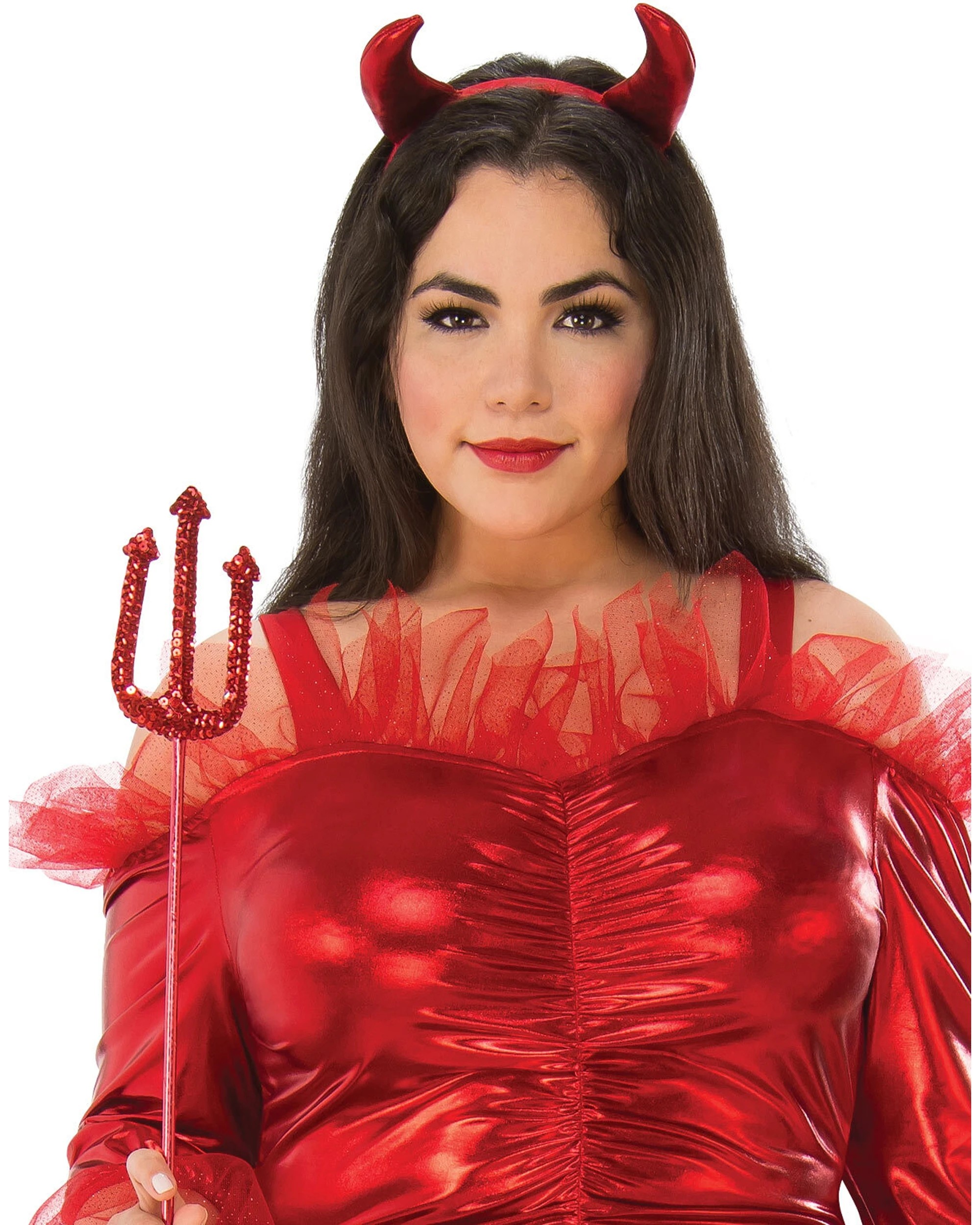 2 Rubies Devil Bride Demon Evil Womens Dress Up Costume Size Plus - Red, 2 of 3