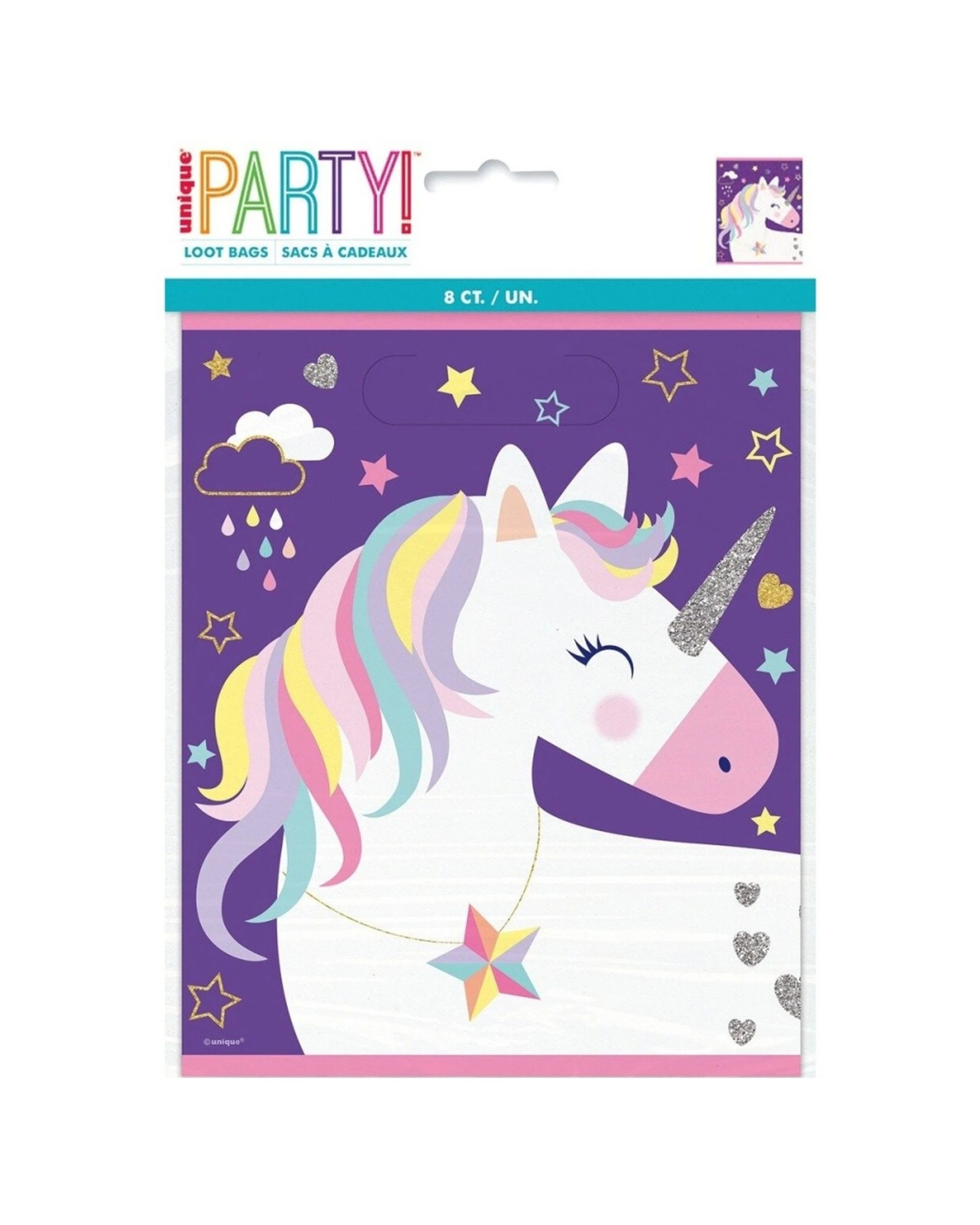 1 Meteor Party 8pc Loot Gift Bags Event Supplies Unicorn - Multi, 1 of 1