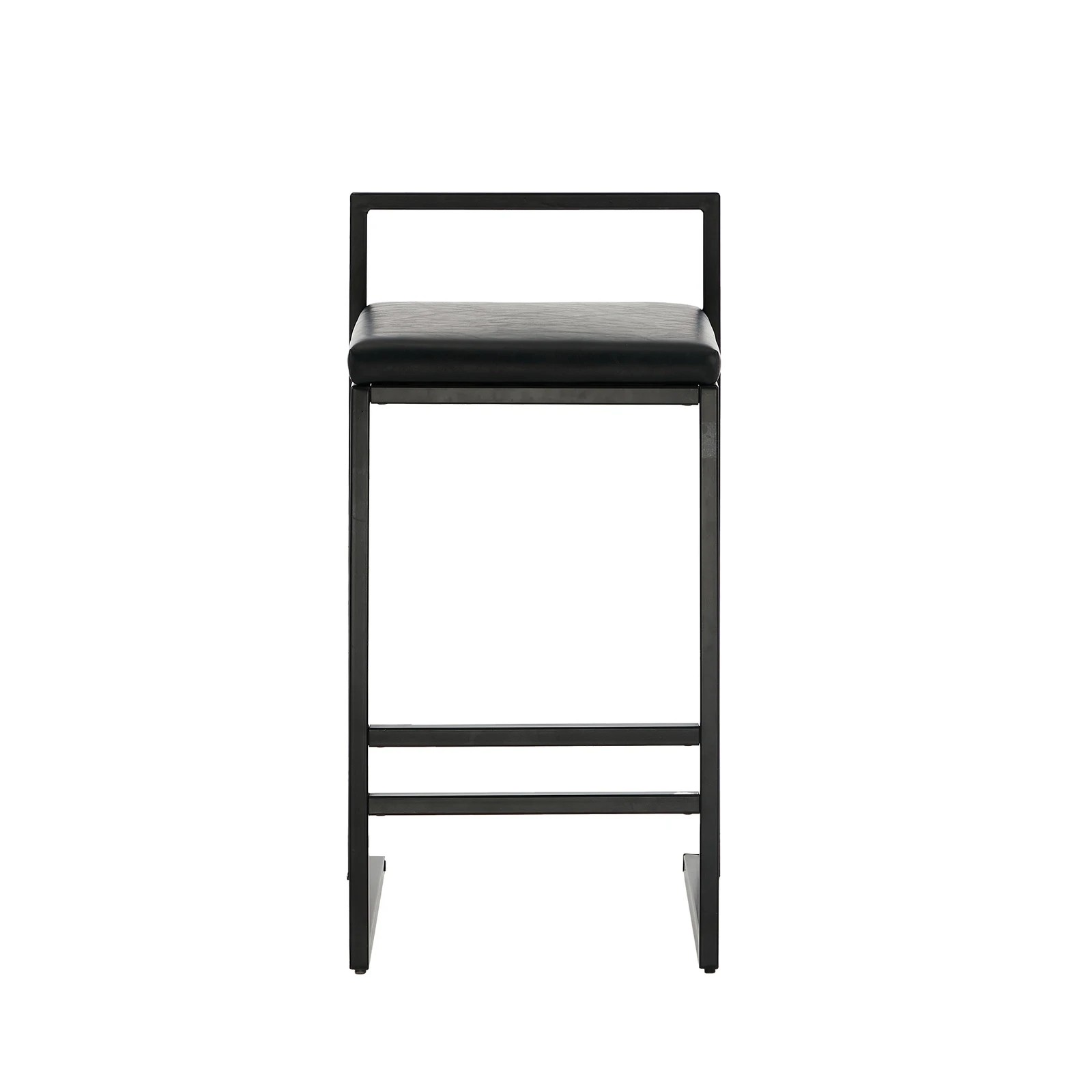 6 Oikiture 4x Bar Stools Counter High Chair Leather - Black, 6 of 9