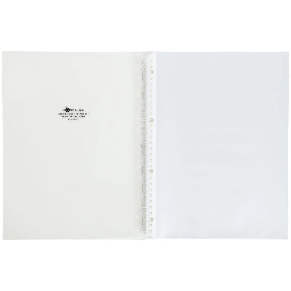 3 Aqua Drops Refillable Display Book A4 10 Pocket Clear, 3 of 5